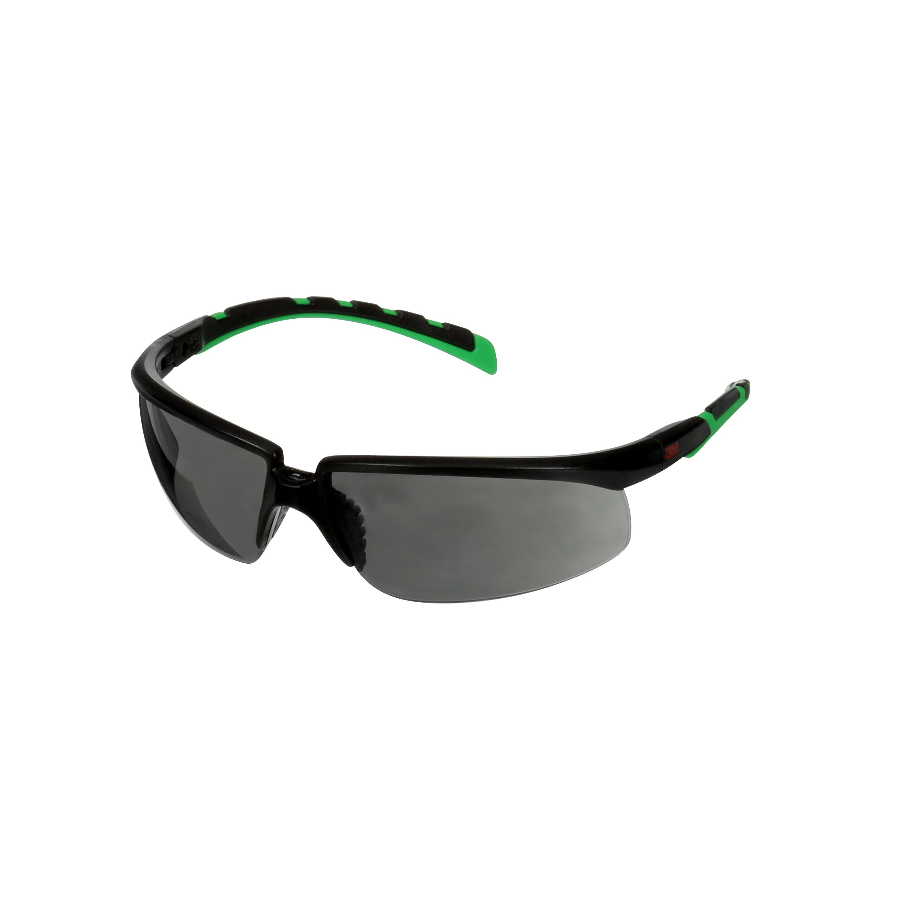 3M™ Solus™ 2000 Schutzbrillen, schwarz/grüne Bügel, Antikratz-Beschichtung + (K), graue Scheibe IR 3.0, S2030ASP-BLK, 20 pro Packung