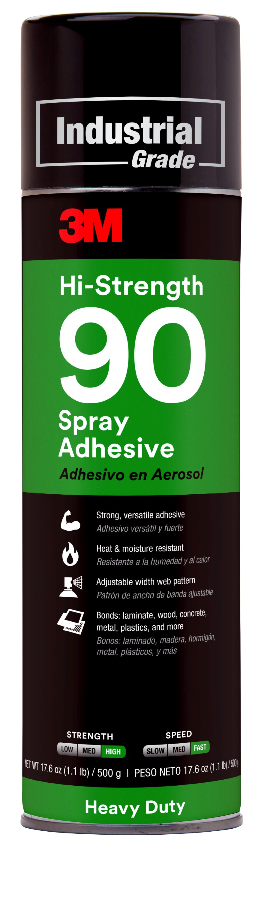 Adhésif en spray 3M™ à base d'élastomères synthétiques Hi-Strength 90, beige, 500 ml