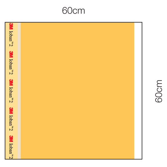 3M™ Ioban™ 2 Antimicrobial Surgical Drape, 6648EZE, 60 cm x 60 cm, 10 pieces per pack