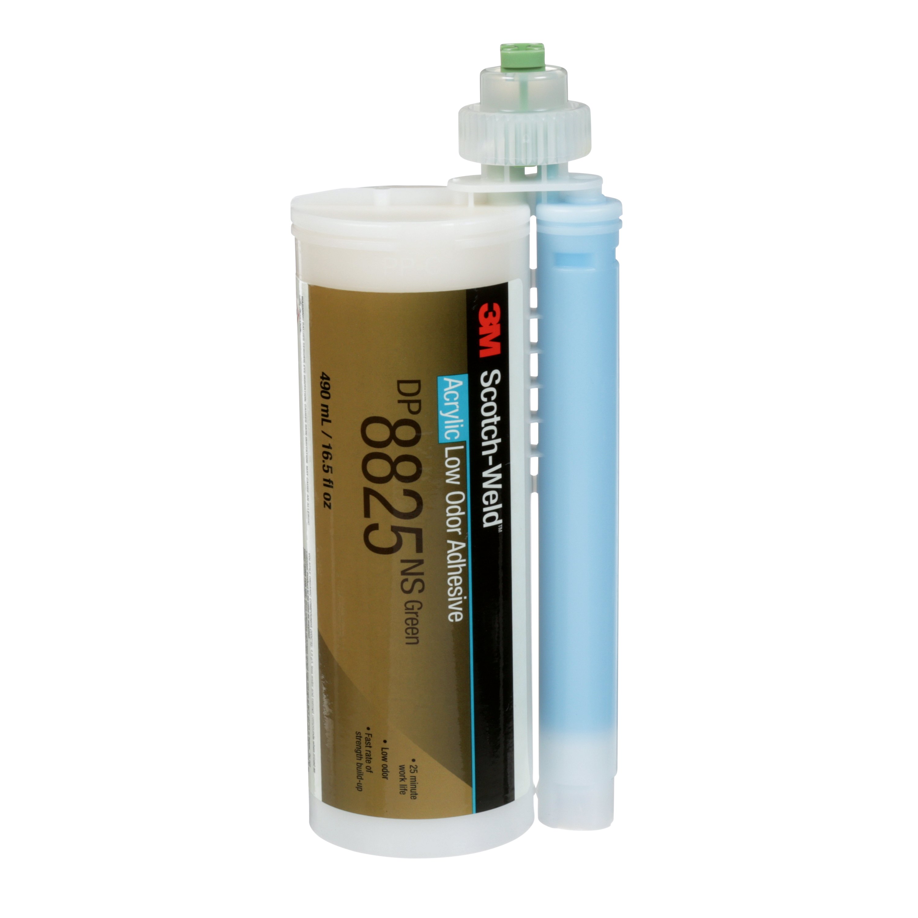 Colle Structurale Acrylique Faible Odeur 3M™ Scotch-Weld™ DP8825NS, Vert, 45 ml