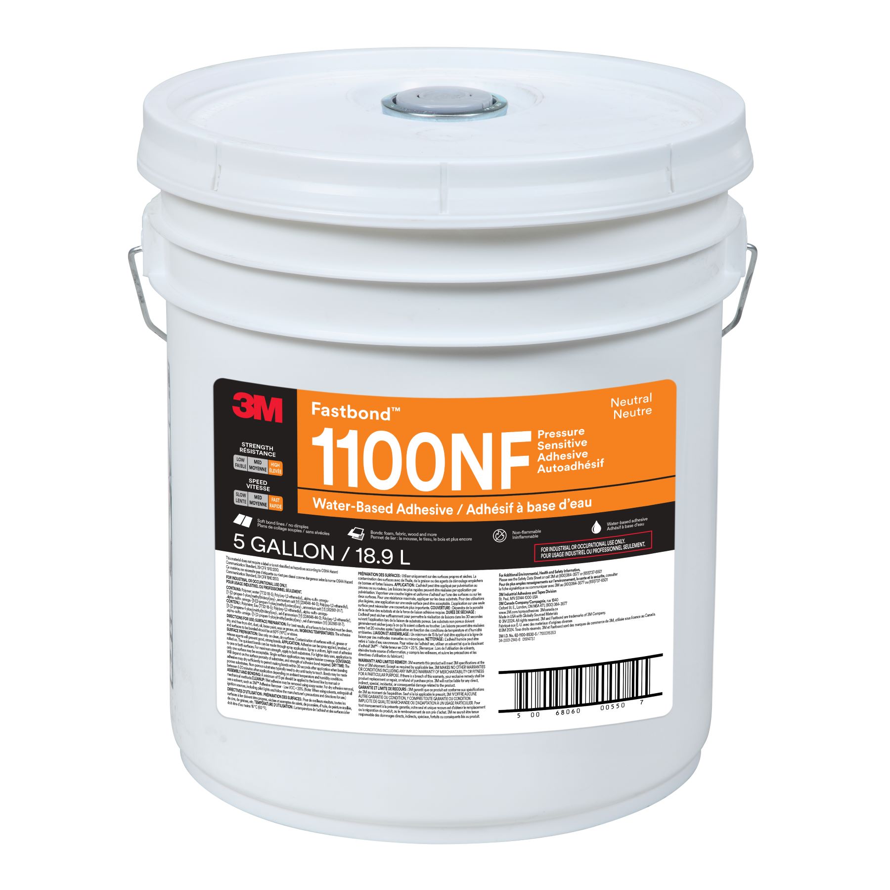 3M™ Fastbond™ Schaumklebstoff 1100NF, Neutral, 18.9 L