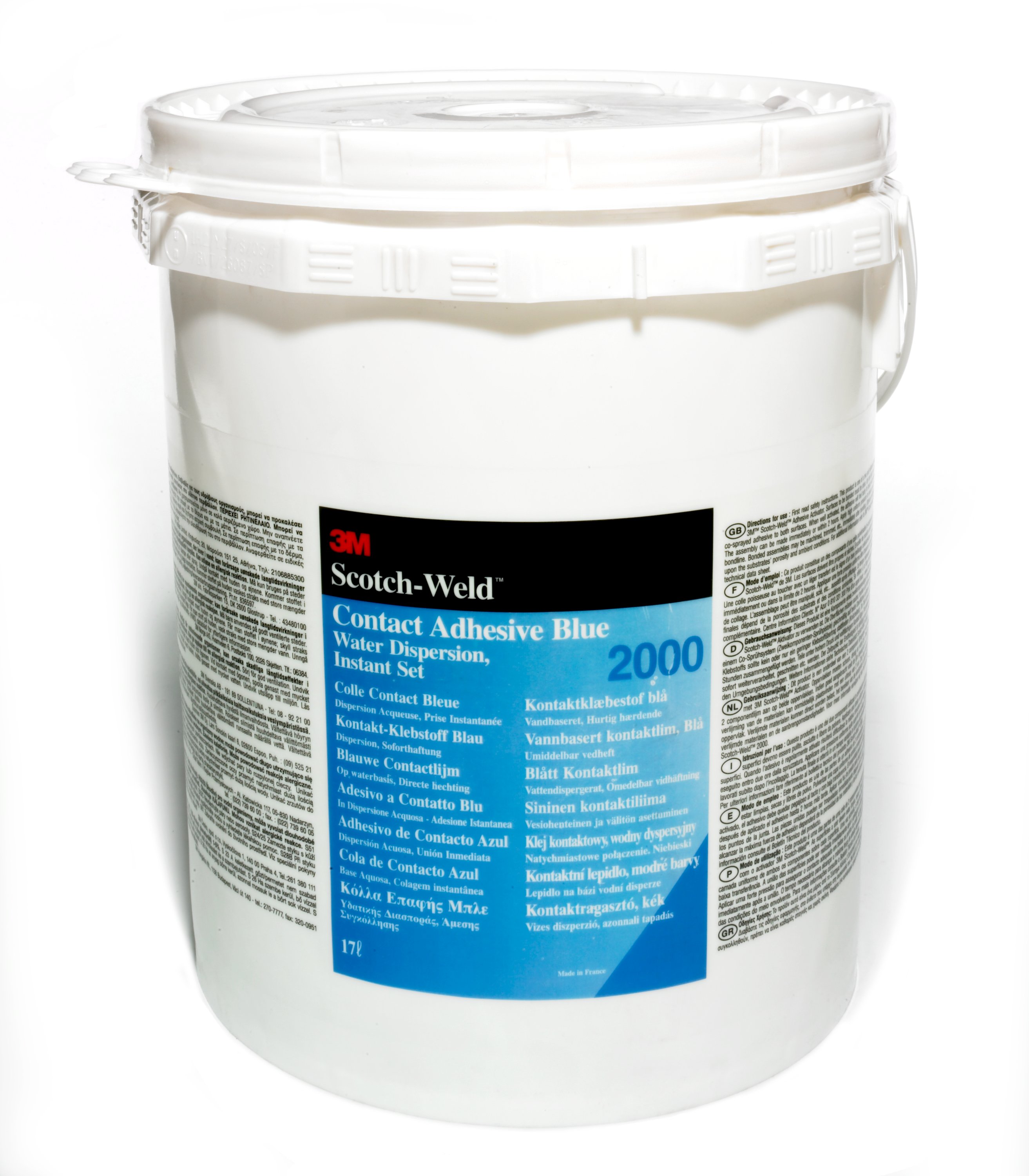 3M™ Fastbond™ Polychloroprene-based Emulsion Adhesive 2000NF, Blue, Part B, 17 L