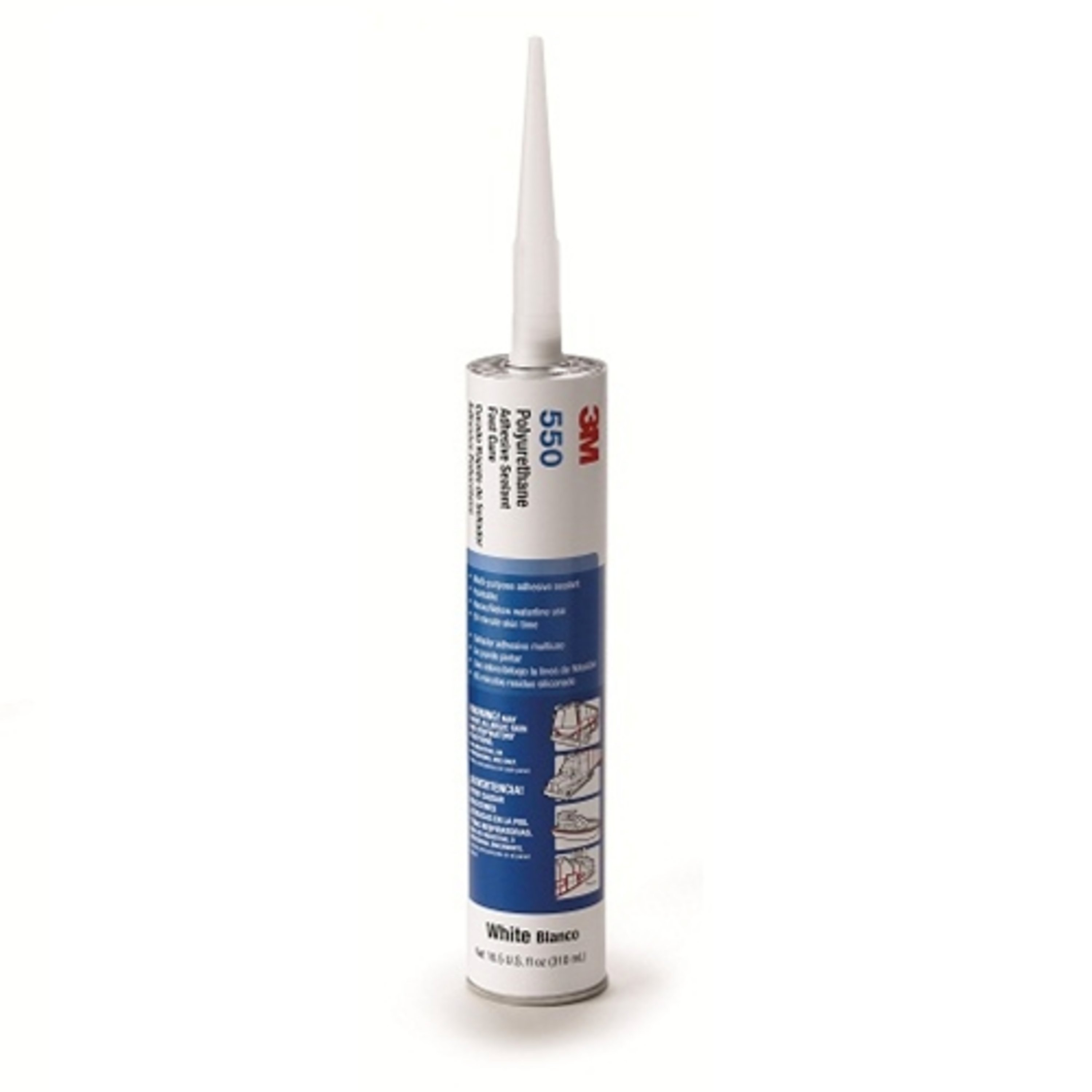 3M™ Polyurethane-based Adhesive and Sealant 550FC, White, 310 ml