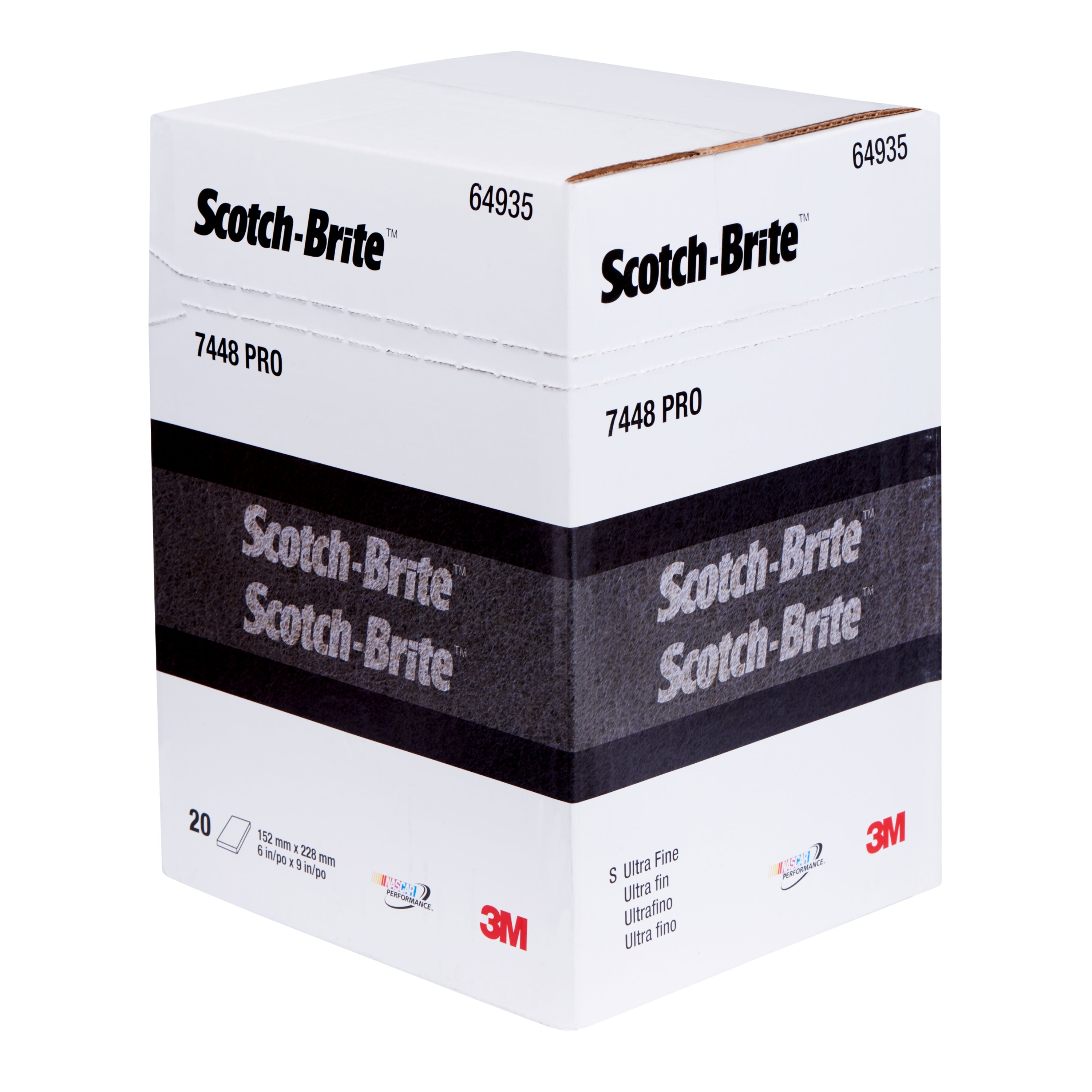 Tampon à main Scotch-Brite™ 7448 PRO, gris, 152 mm x 228 mm, S UFN
