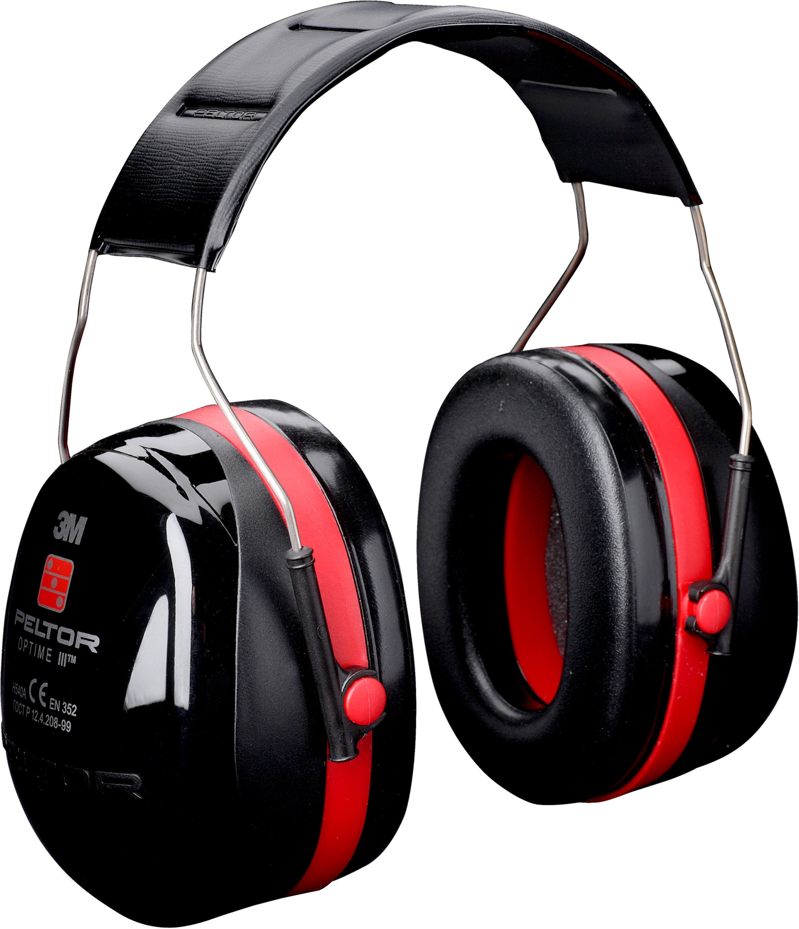 Casques antibruit 3M™ Peltor™ Optime III™ H540A, noir, SNR = 35 dB, lot de 20 pièces