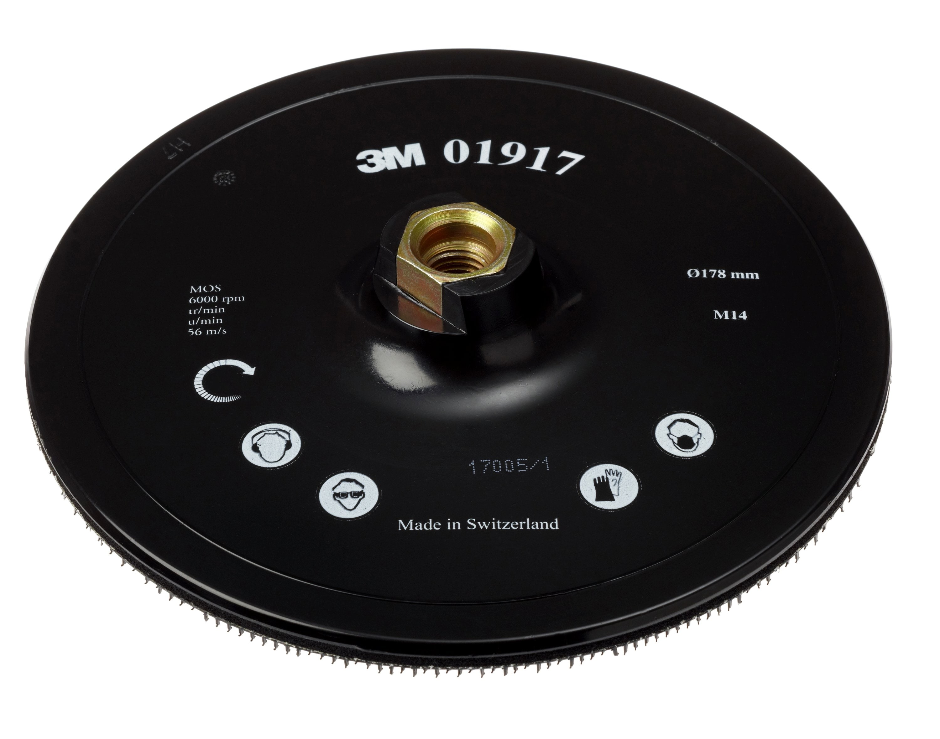 3M™ Haftstützteller DH-AC ohne Zentrierung, 115 mm, M14-Aufnahme  VE=5 Stück