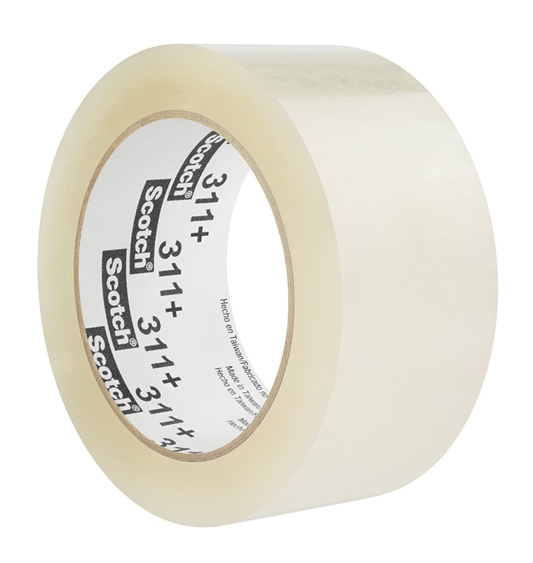 Scotch® Packaging Tape 311+, Clear, 48 mm x 66 m, 0.065 mm