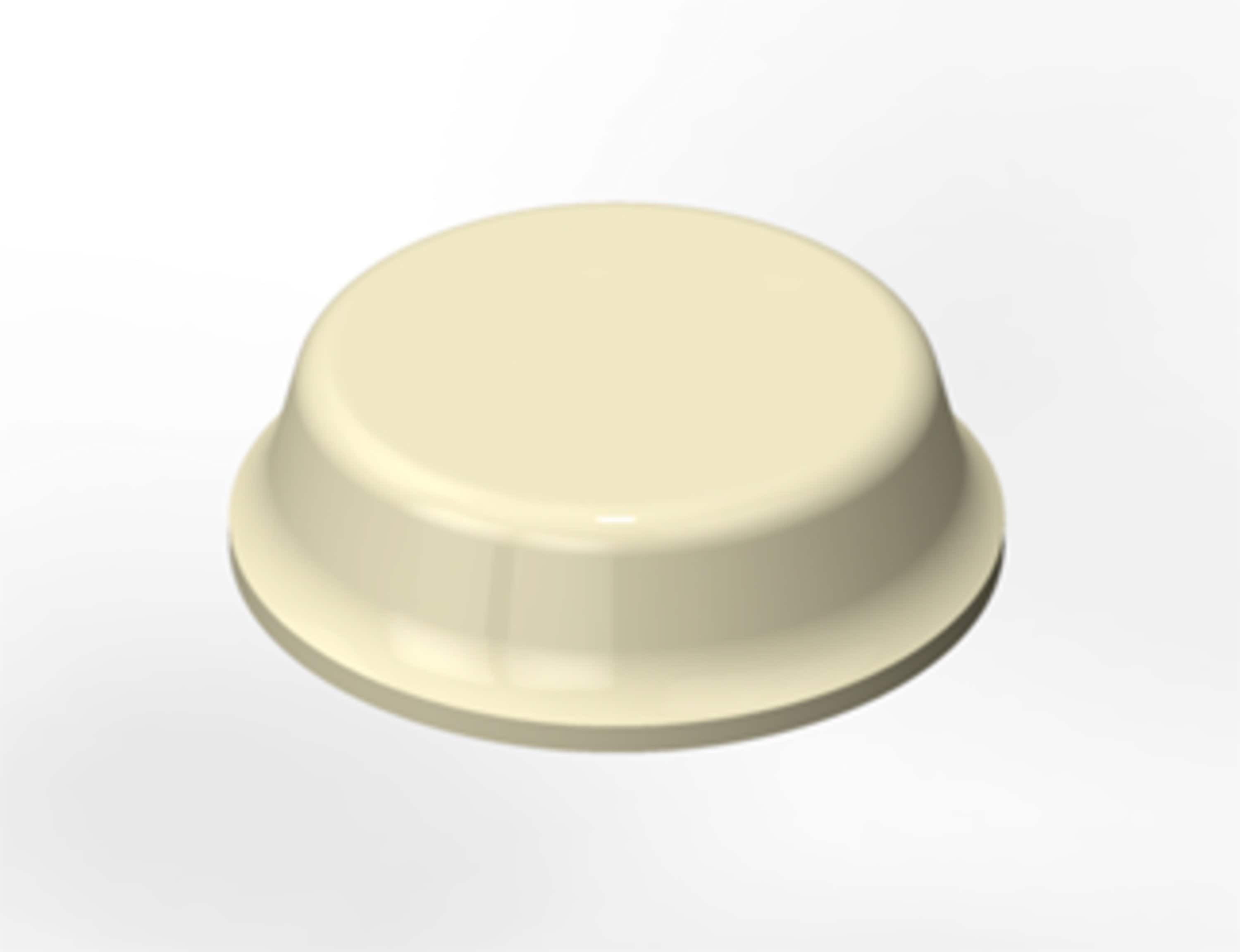 Butée élastique 3M™ Bumpon™ SJ5012, blanche, 12,7 x 3,5 mm, adhésif en caoutchouc naturel R-30