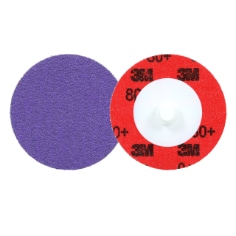 3M™ Cubitron™ 3 Roloc™ Long-Life Edge Disc 1184F, 80+ YF-weight, TR, Purple, 38 mm, 50 per carton, 200 per case