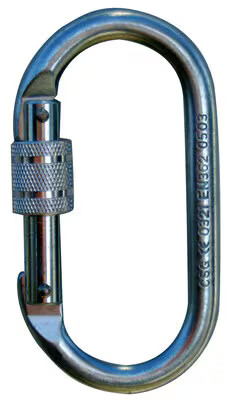3M™ Protecta® screw-lock carabiner, 17 mm opening, galvanised steel, AJ5001