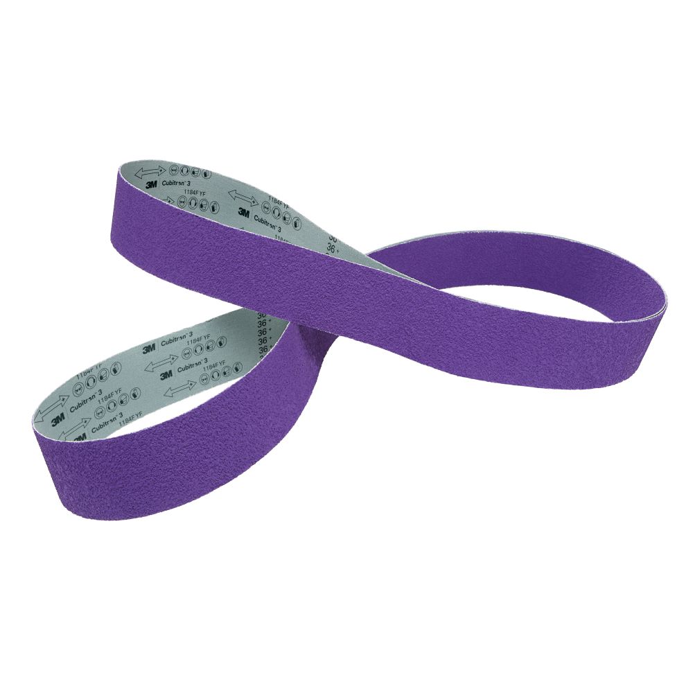 3M™ Cubitron™ 3 cloth sanding belt 1184F, 60+ YF grit, 10 mm x 330 mm