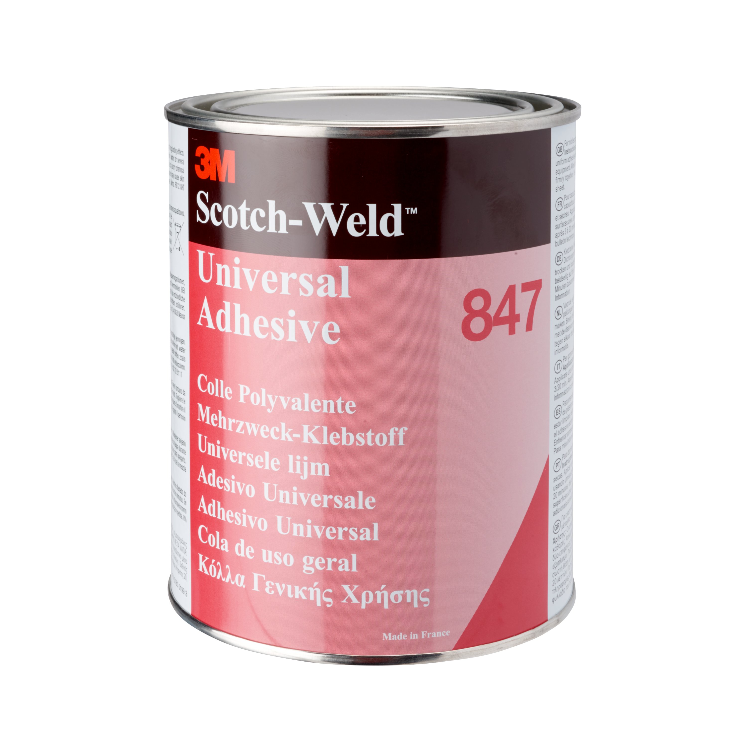 Adhésif à base de solvant 3M™ à base de caoutchouc nitrile 847, marron, 1 L