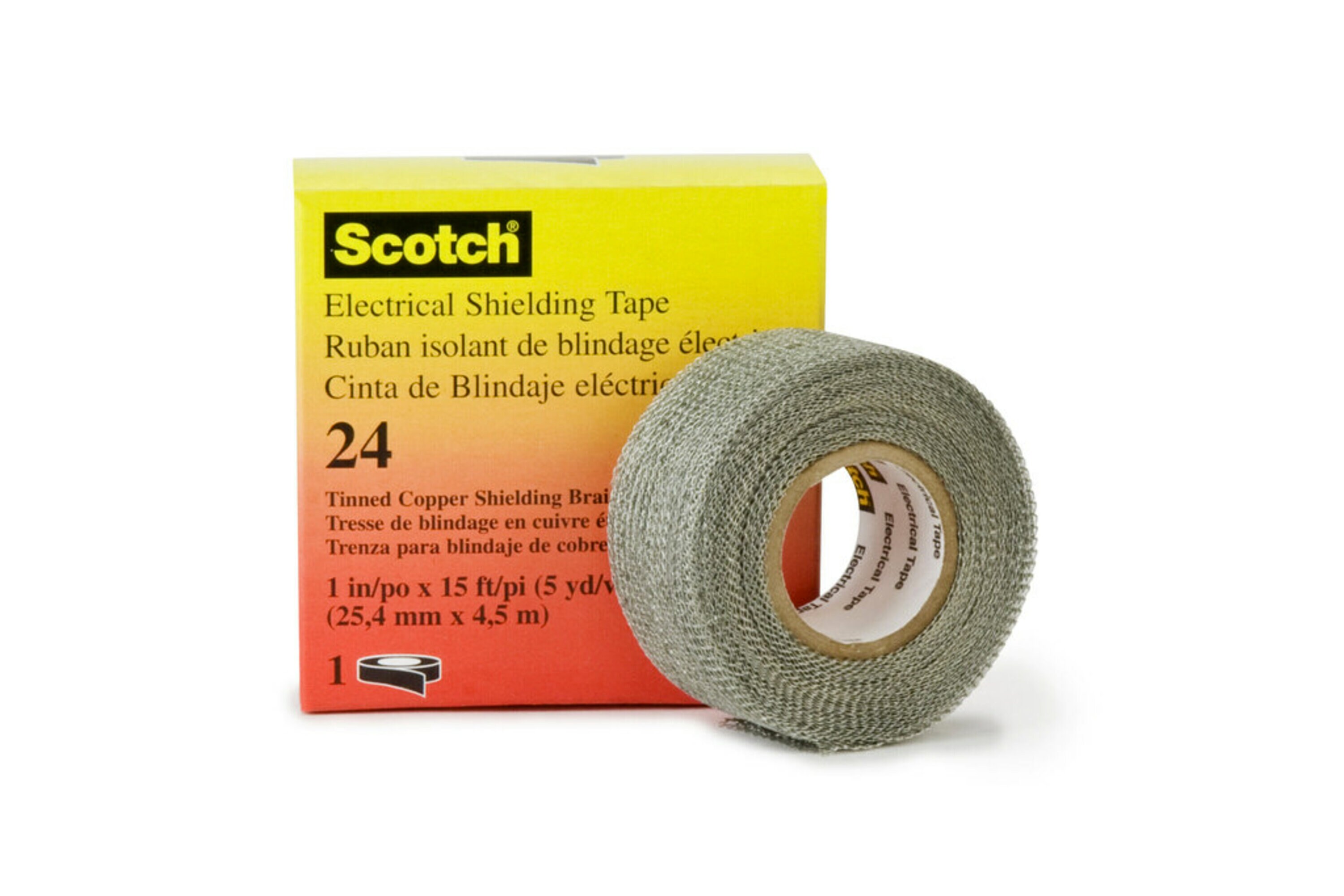 Scotch® 24 Metal Wire Mesh Tubing, Silver, 25 mm x 30 m, 0.4 mm
