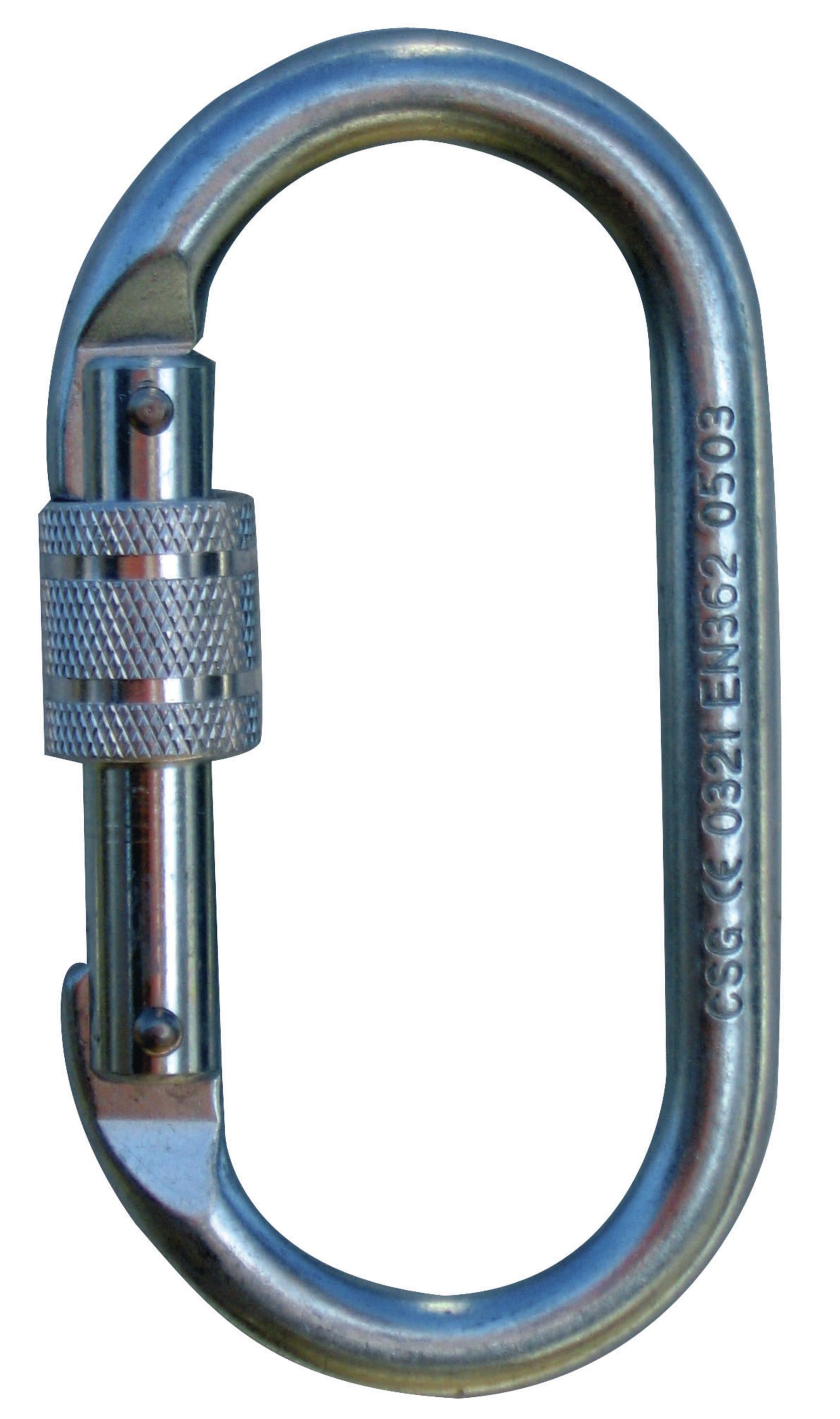 3M™ Protecta® screw-lock carabiner, galvanised steel, 17 mm opening, AJ501