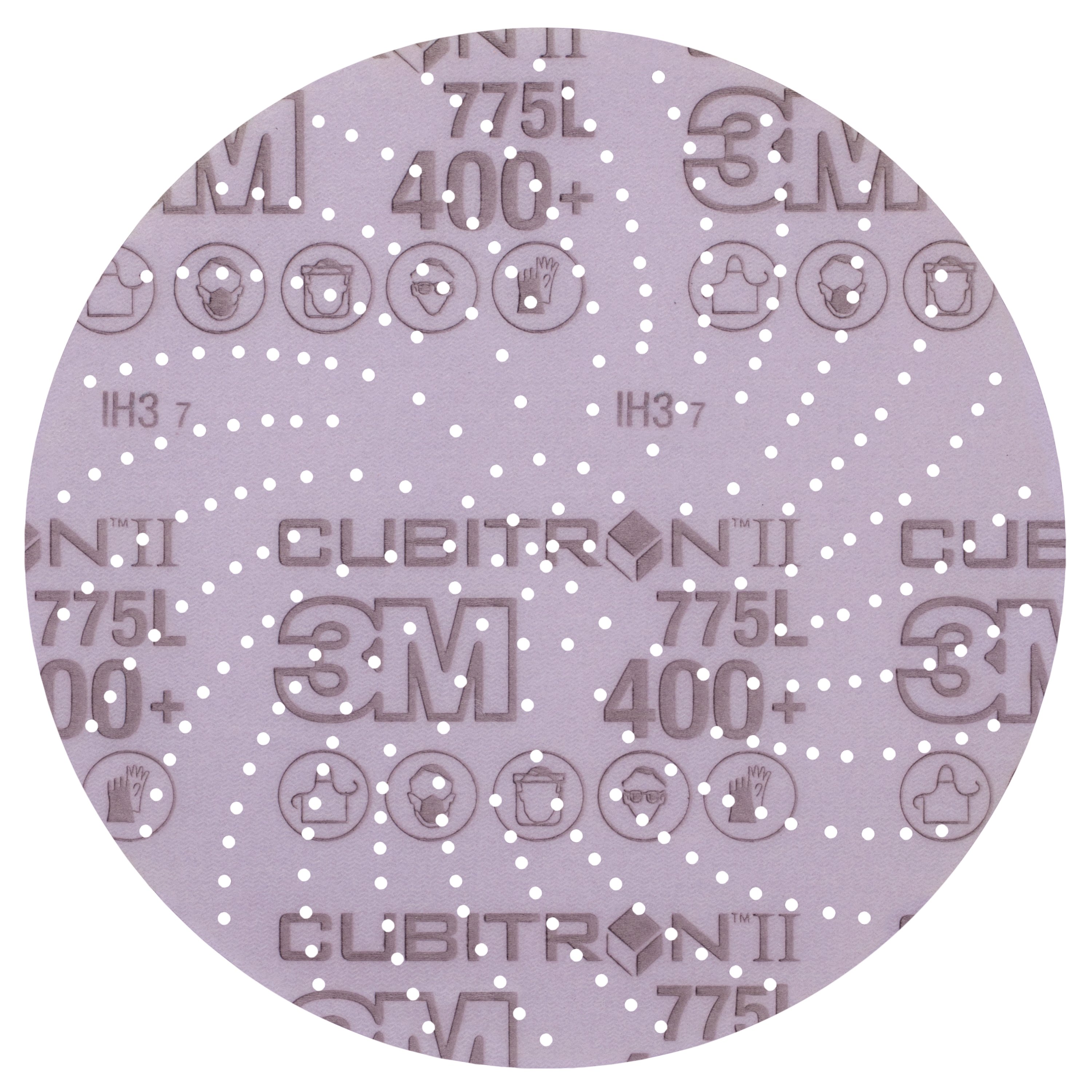 3M™ Cubitron™ II Hookit™ Filmscheibe 775L, 203 mm, 320+, multihole