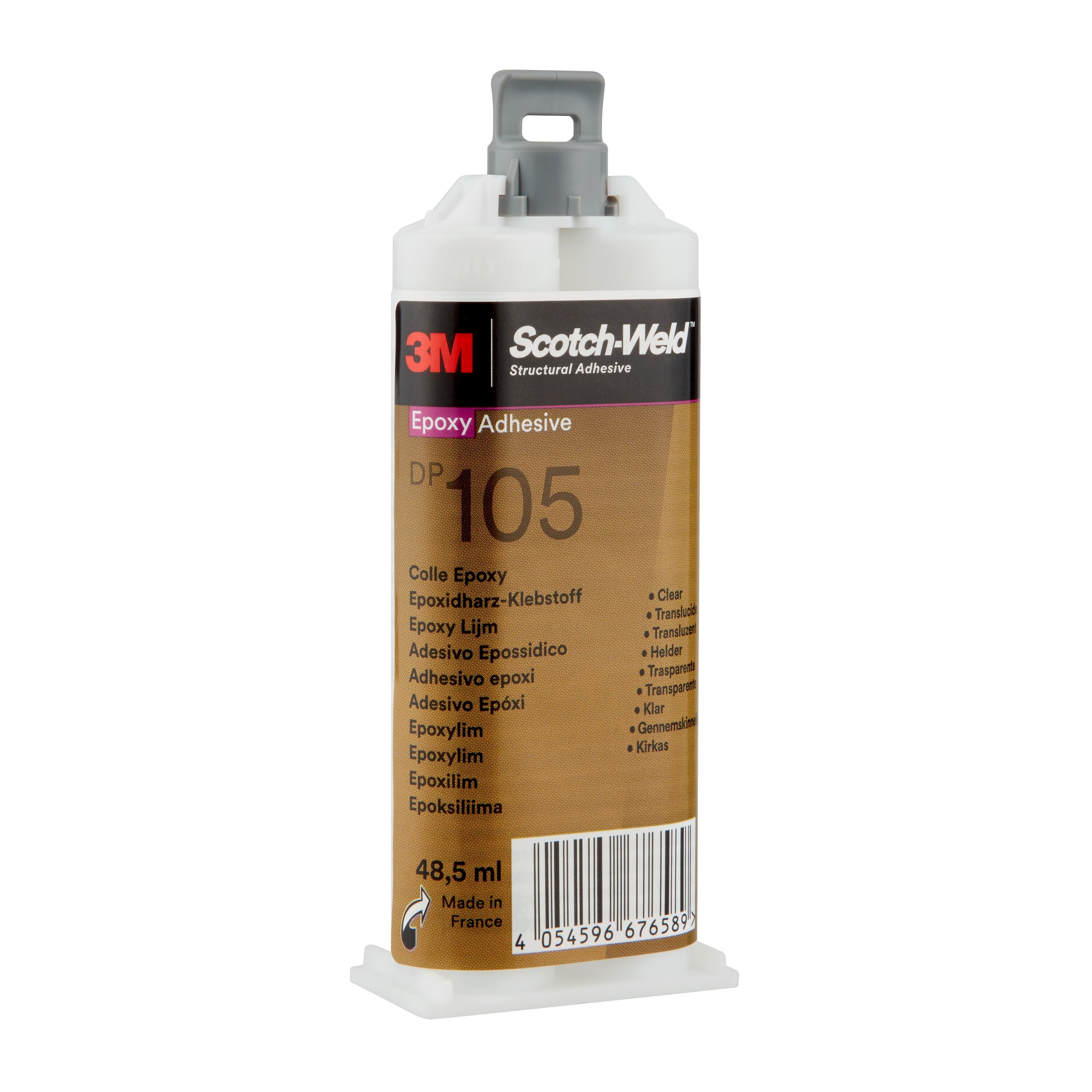 Colle Structurale Époxyde 3M™ Scotch-Weld™ DP105, Transparent, 48.5 ml