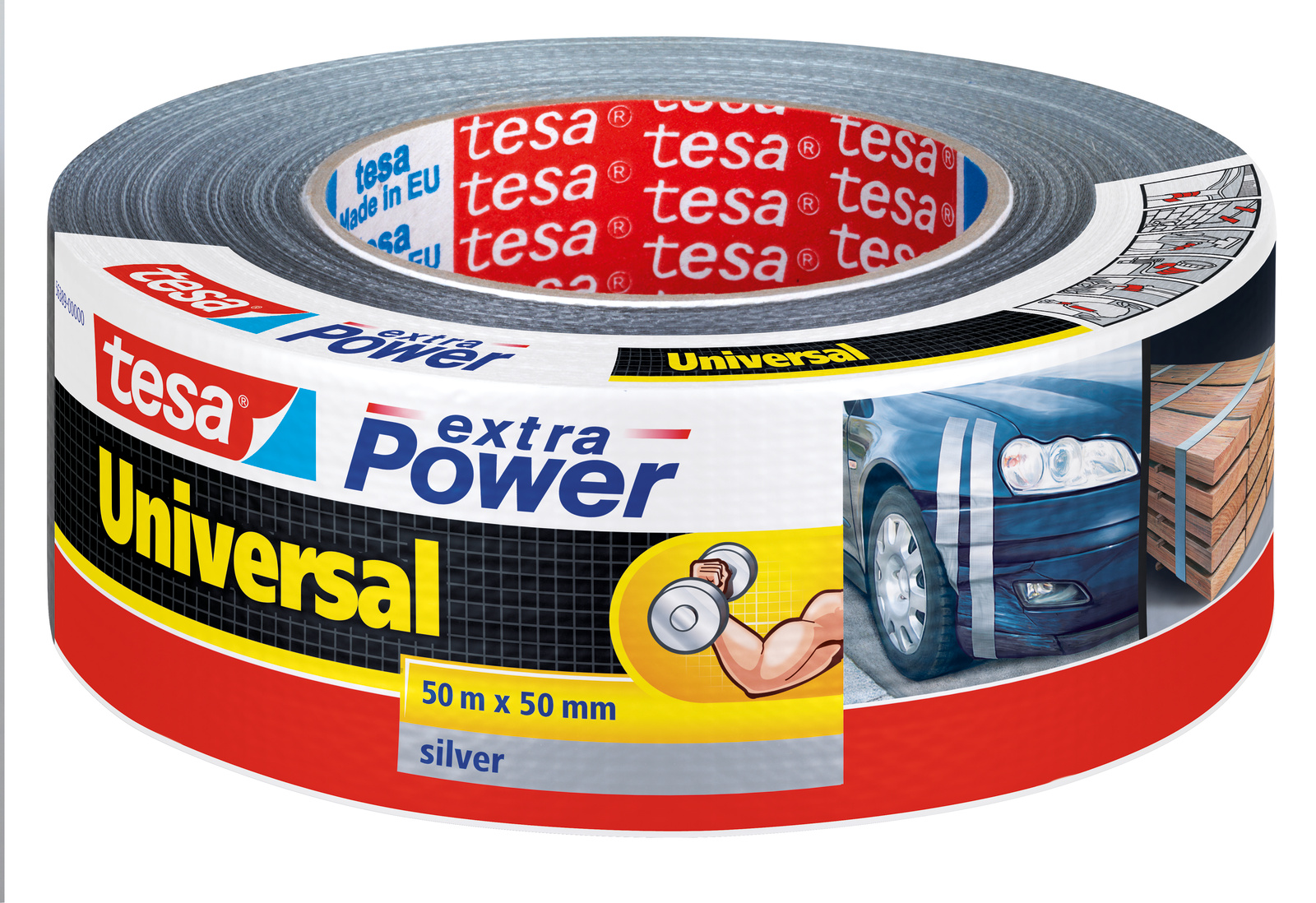 tesa Repair Tape 56389 Extra Power Universal, grey, 50m x 50mm