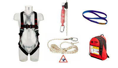 3M™ Protecta® Fall Protection Kit for Roofers, anchor system, safety harness, rope clamp/lanyard, 10 m safety rope, rucksack, 1150511
