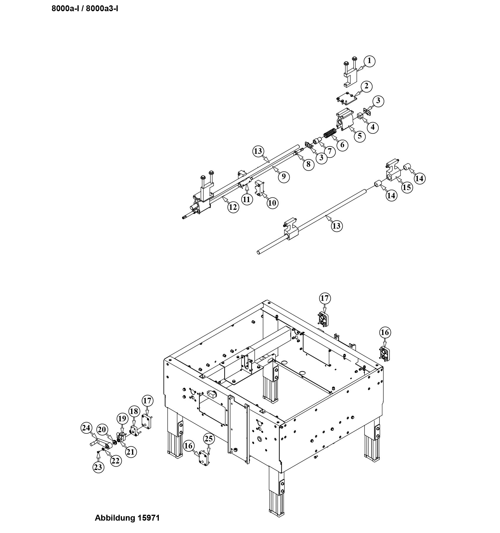 Pièces de rechange de l'illustration n° 15971