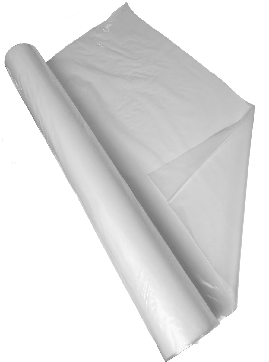 LDPE–Abdeckfolien, transparent, gefaltet, Neuware, 7,00 x   50 m /   40 my