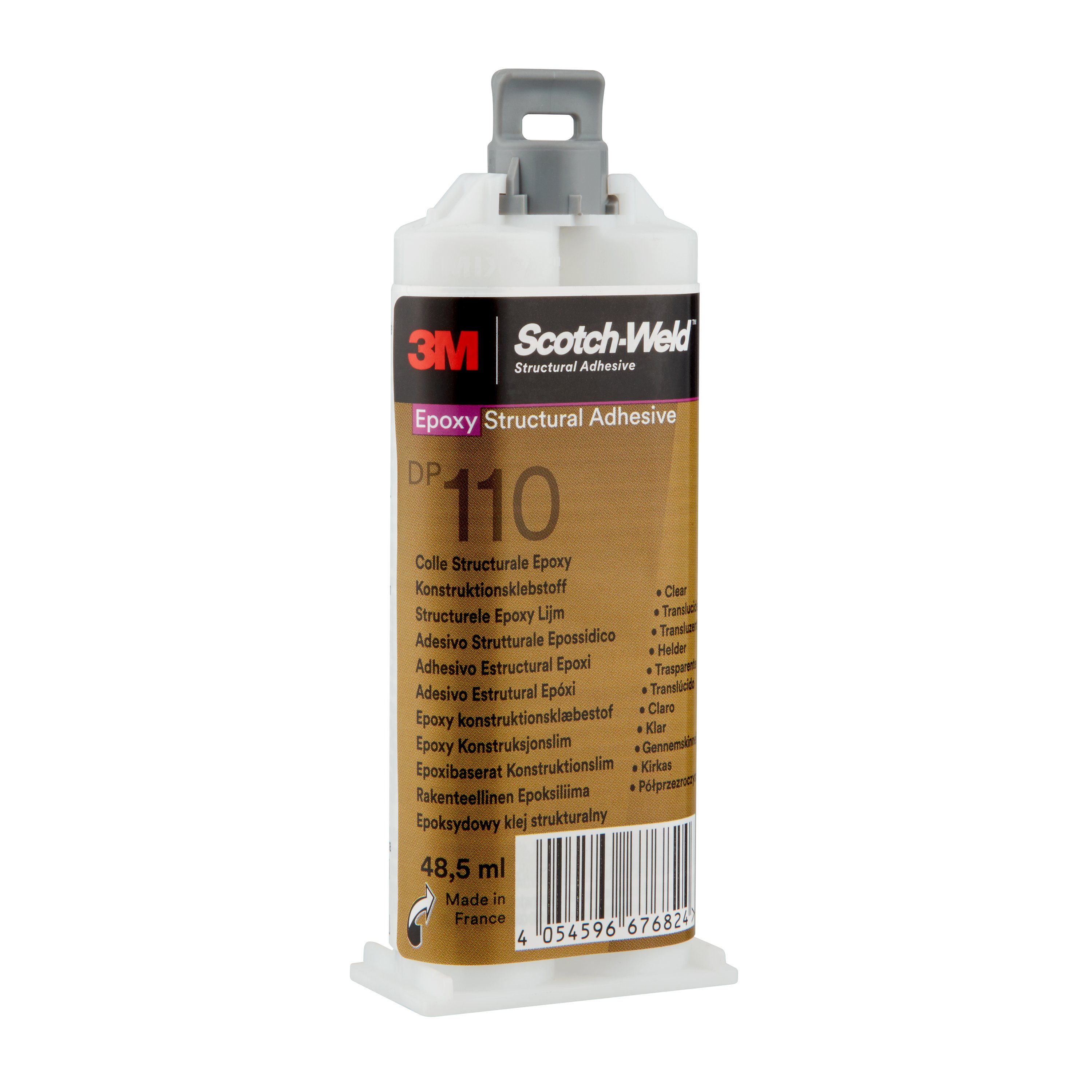3M™ Scotch-Weld™ 2-Komponenten-Konstruktionsklebstoff auf Epoxidharzbasis DP110, Transluzent, 48.5 ml