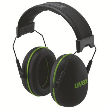 Casque antibruit uvex KX10 2630011 noir, vert, SNR 30 dB, tailles L, M, S