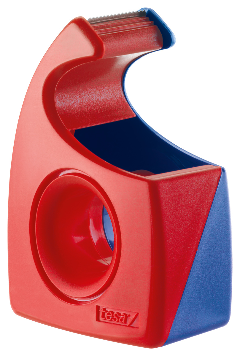 Easy Cut® hand dispenser, red and blue, empty, for rolls