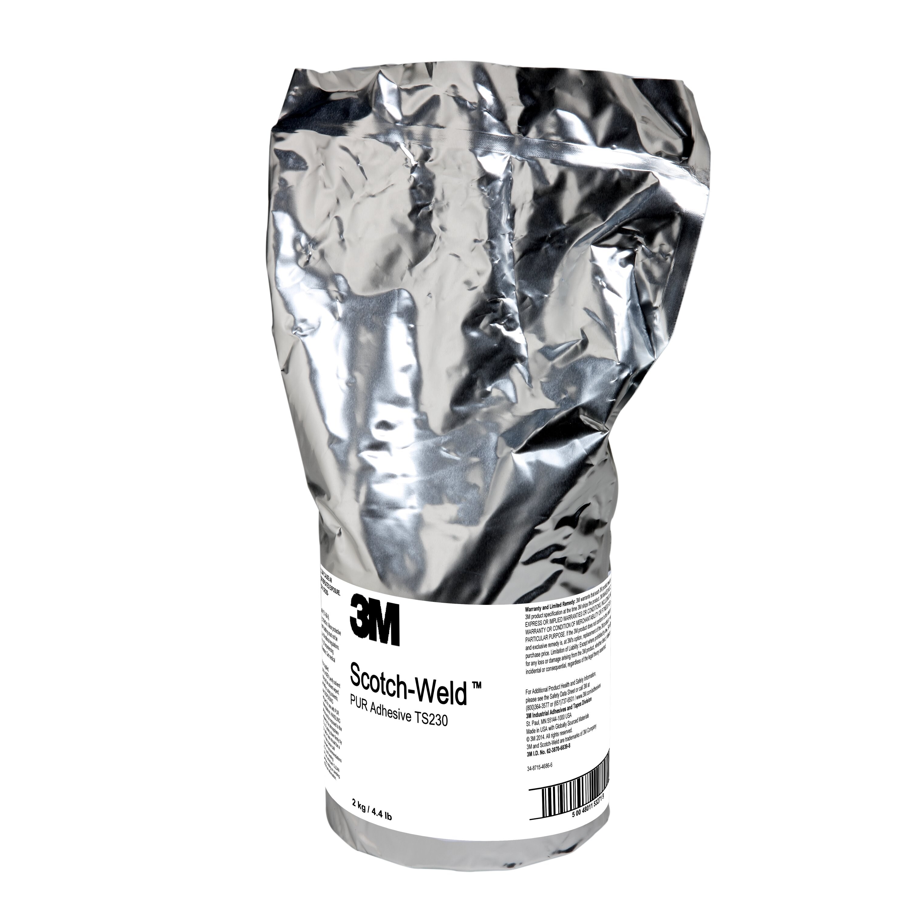 3M™ Scotch-Weld™ Reactive PUR Hot-Melt Adhesive TS230, Black, 2 kg