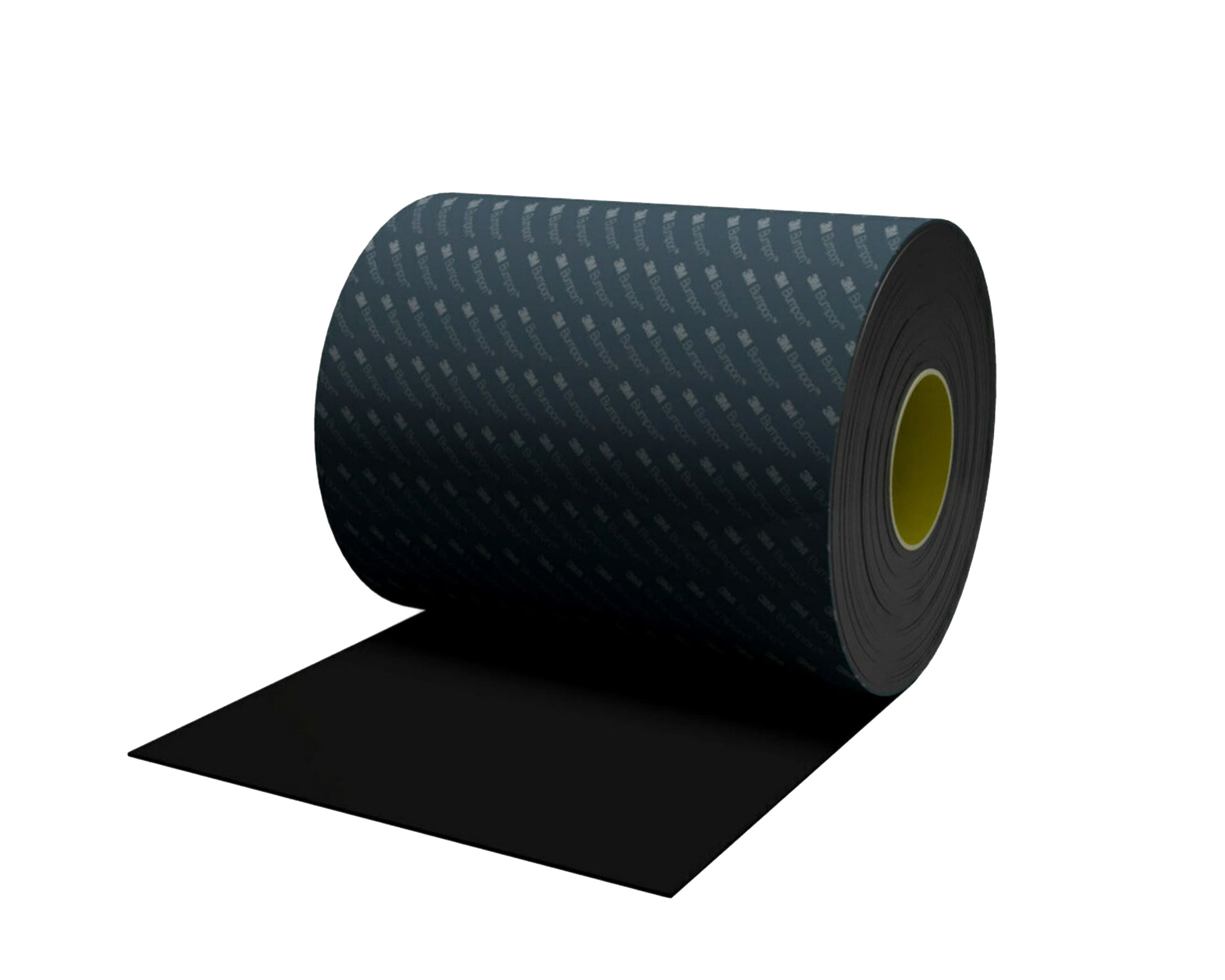 3M™ Bumpon™ SJ5808 - Butées élastiques en rouleau, noir, 114 mm x 33 m, 3,2 mm, adhésif en caoutchouc naturel de type R30