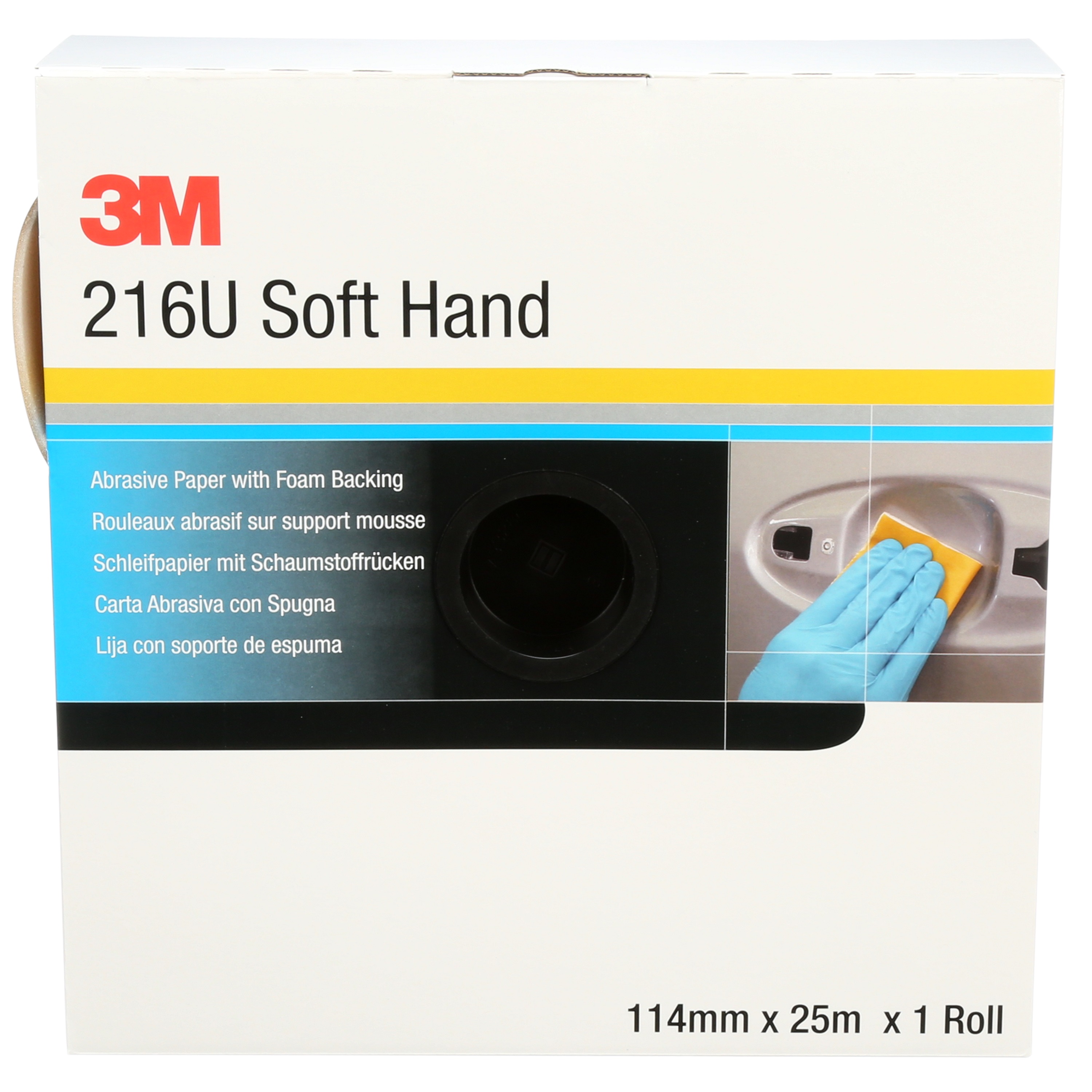 Rouleau de papier abrasif 3M™ 216U Soft, 114 mm x 25 m, P800, 51245