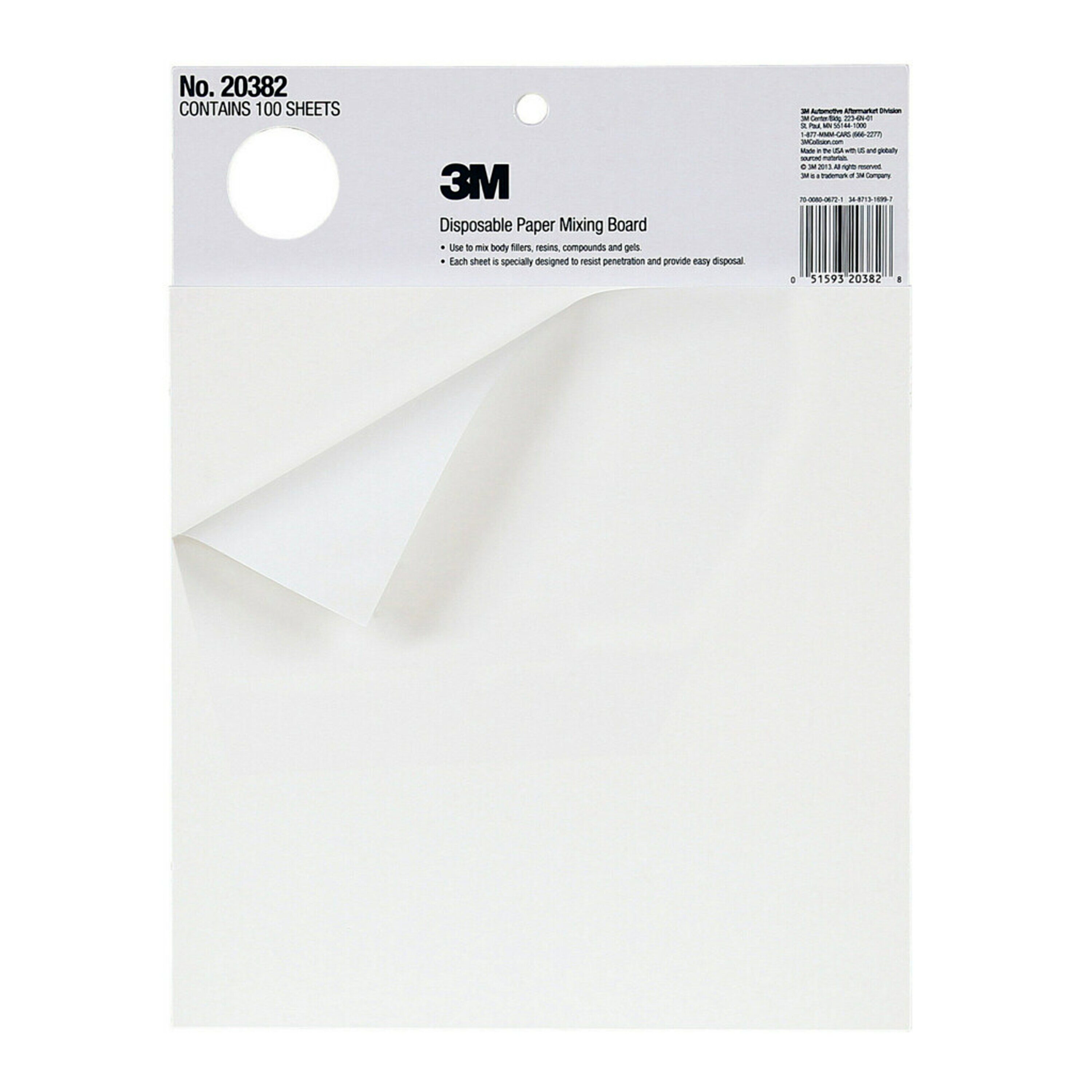 Tapis de mélange jetable en papier 3M™, 12 pièces / petit conditionnement