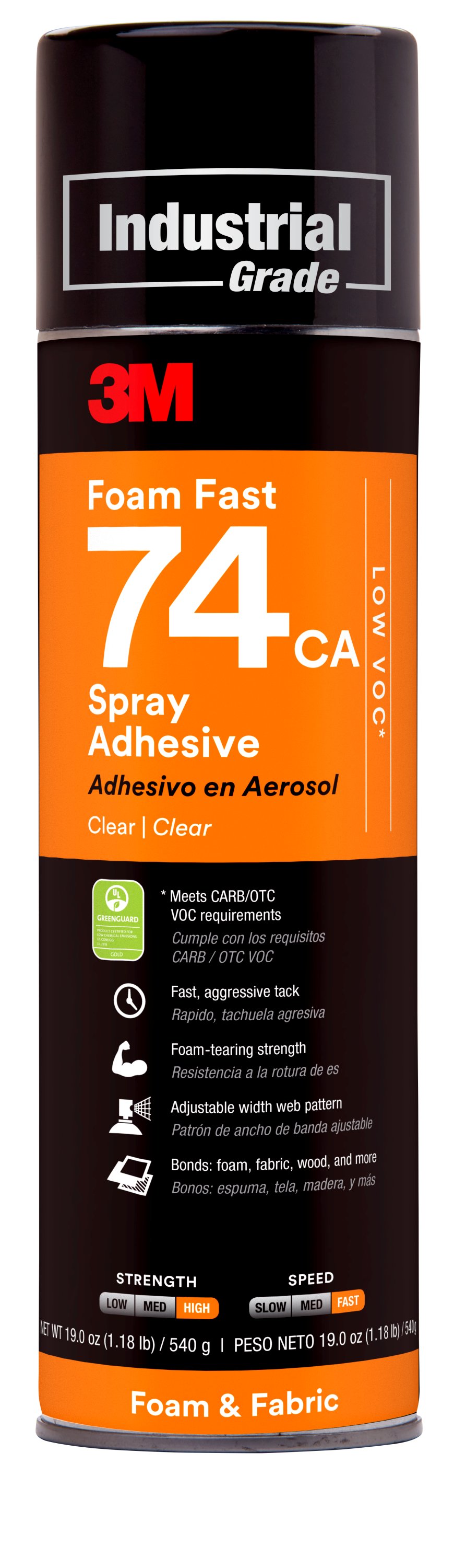 Colle en spray 3M™ Foam Fast 74, orange, 500 ml