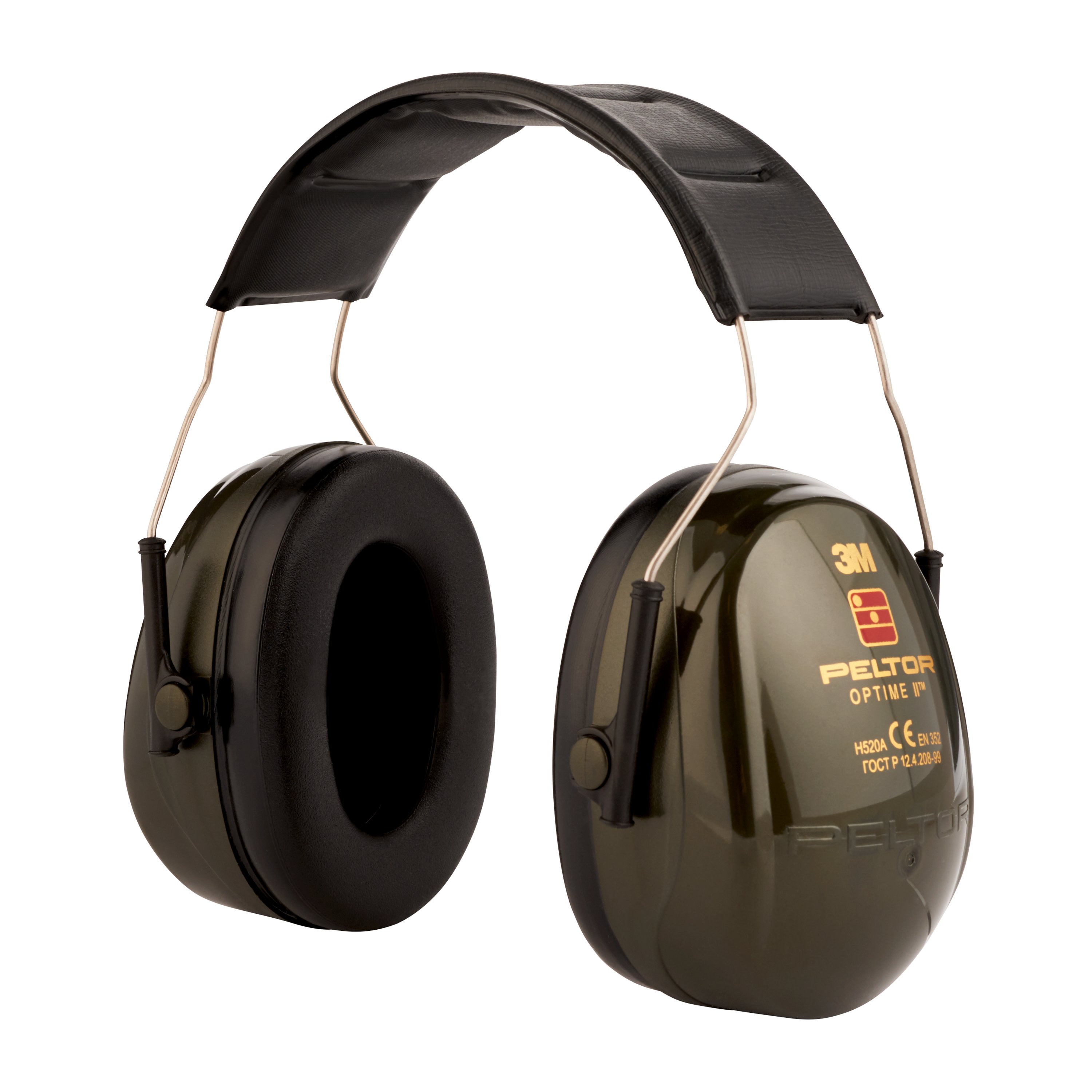 Coquilles antibruit 3M™ PELTOR™ Optime™ II, vert, serre-tête, H520A-407-GQ