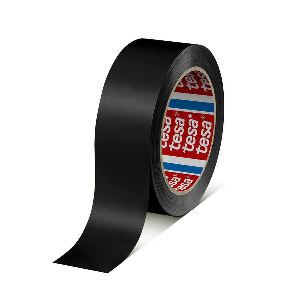 tesa 60404, PVC, 66 m x 12 mm, black