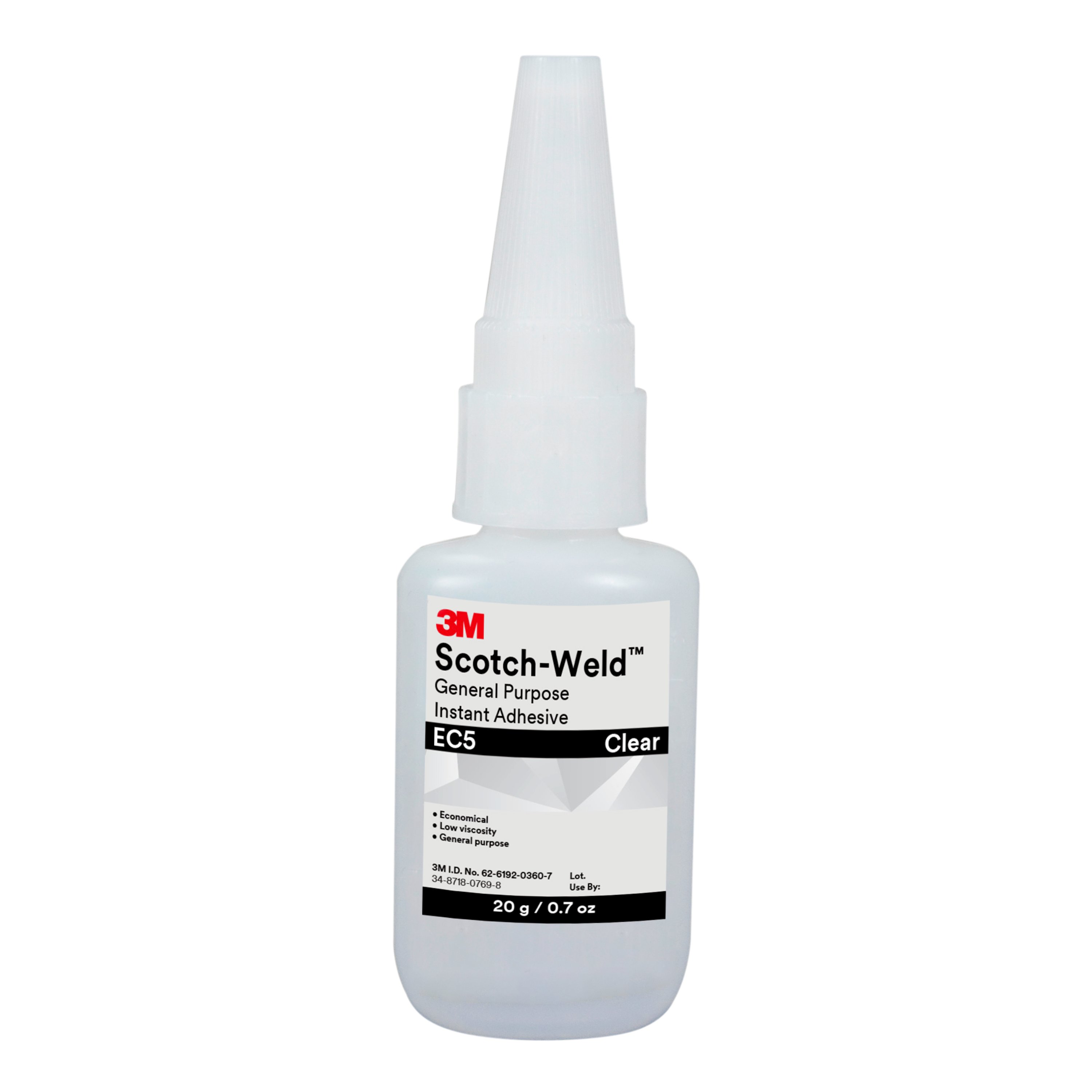 Colle cyanoacrylate 3M™ Scotch-Weld™ EC5, transparente, 100 g