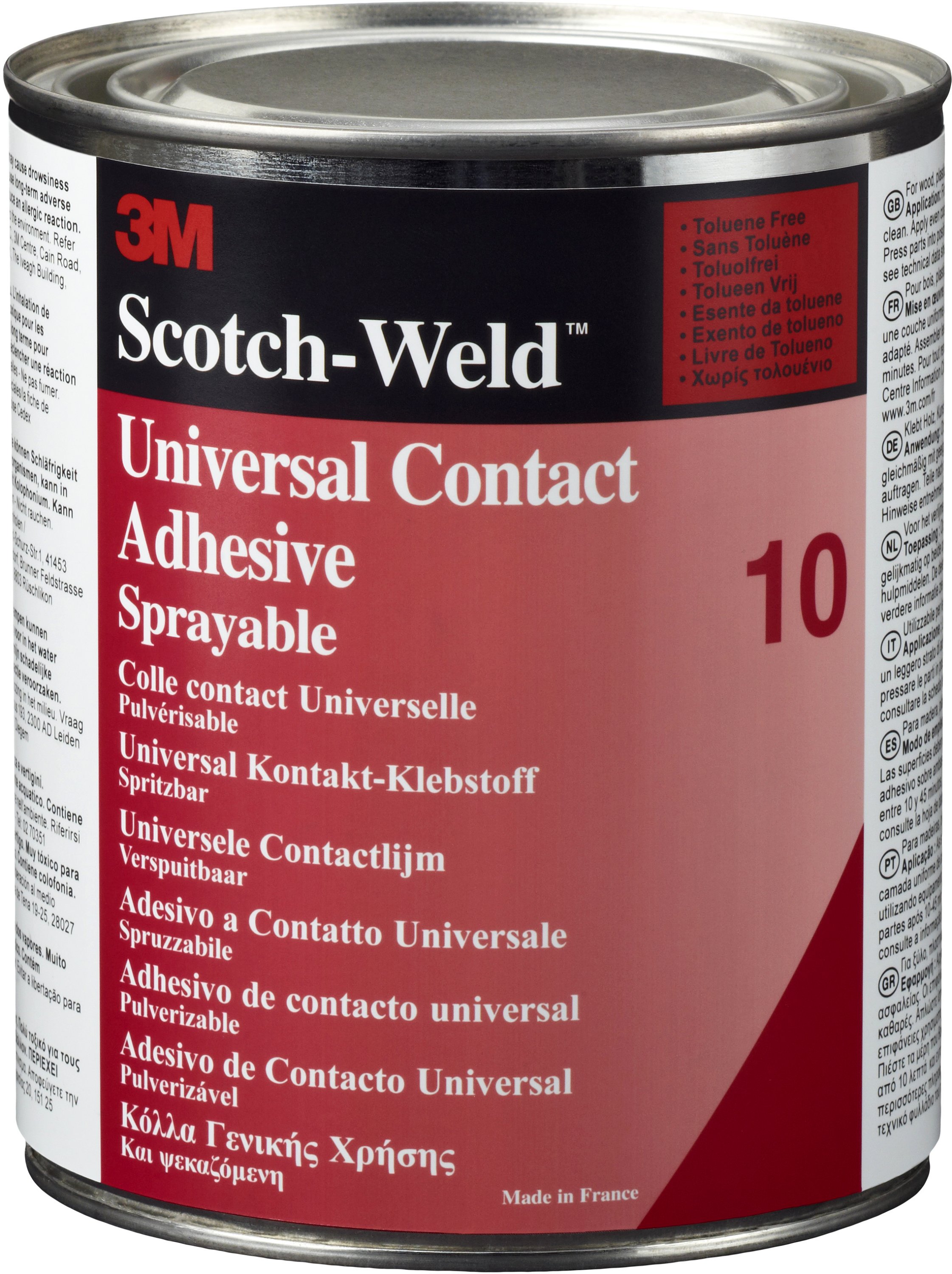 Adhésif à base de solvant 3M™ à base de polychloroprène 10, jaune, 1 L