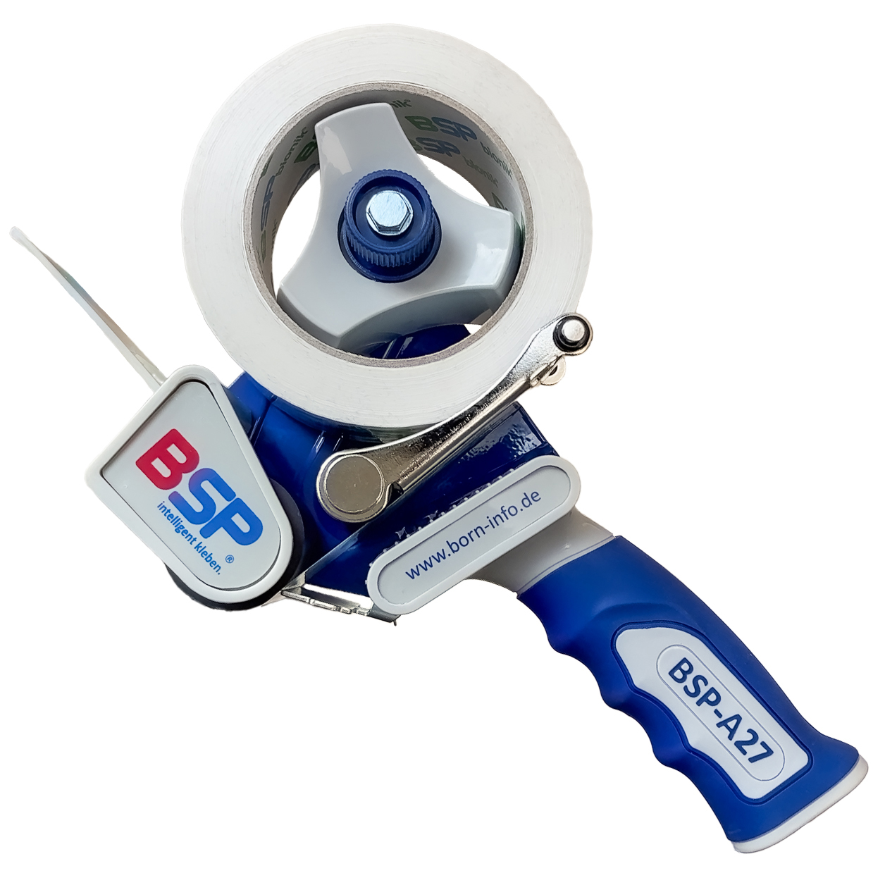 BSP-A27 Handabroller , 3-Zoll mit Sicherheitsmesser und Umlenkrollen (leises Abrollen)