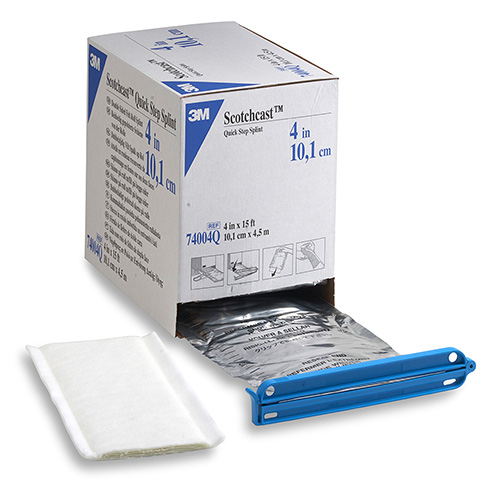 3M™ Scotchcast™ Quick Step Splint, double-sided padded splint, 74004Q, 10.1 cm × 4.5 m, 2 rolls per pack