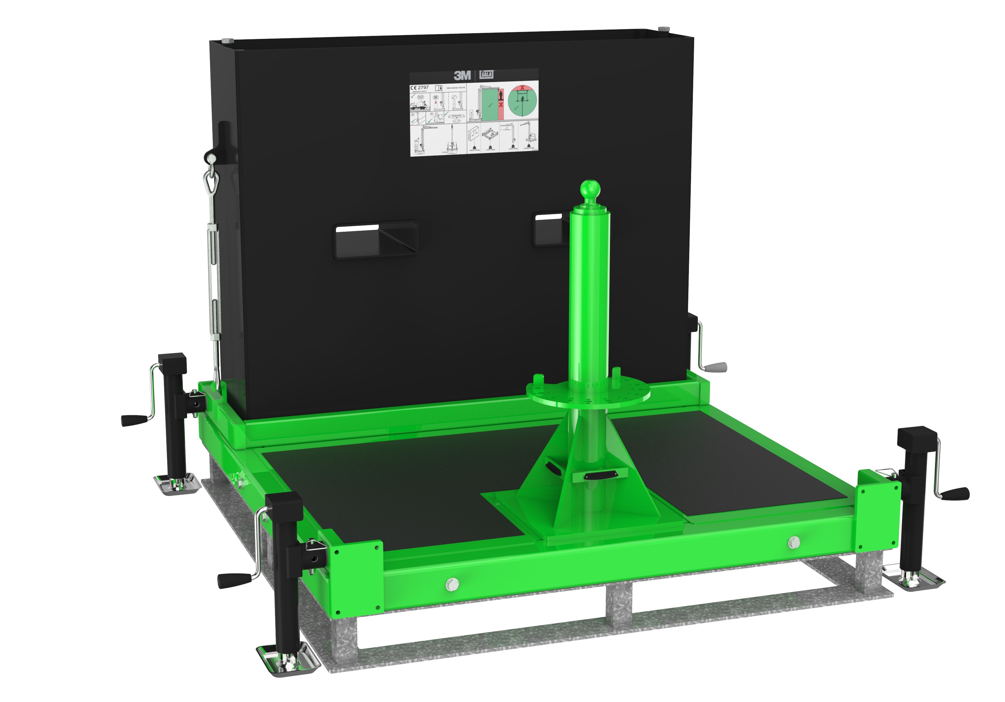 3M™ DBI-SALA® FlexiGuard™ M100 counterweight base for modular jib systems, factory-filled with concrete, 1 user, 8530870