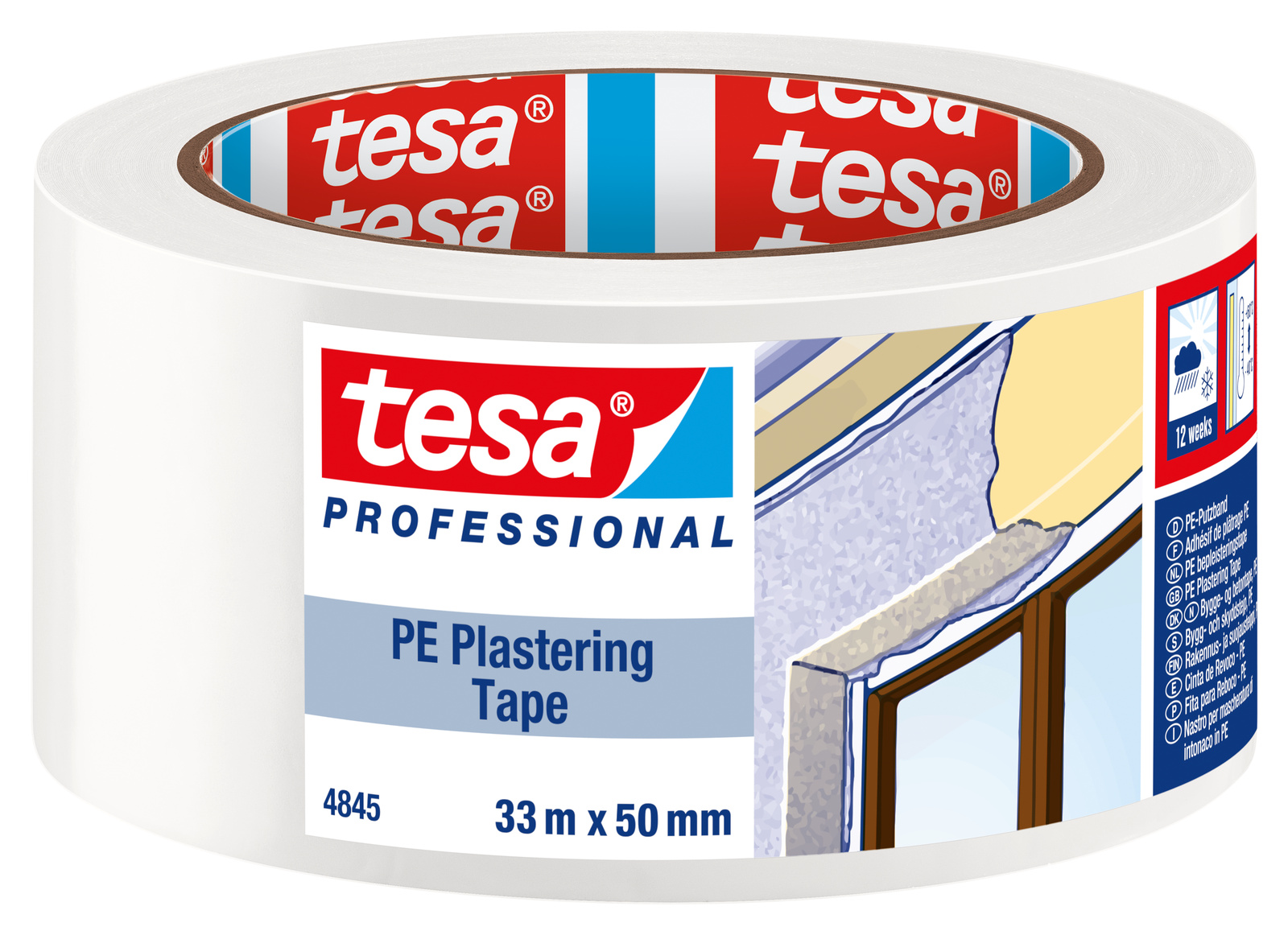 tesa Plastering PE, white, 33m x 50mm