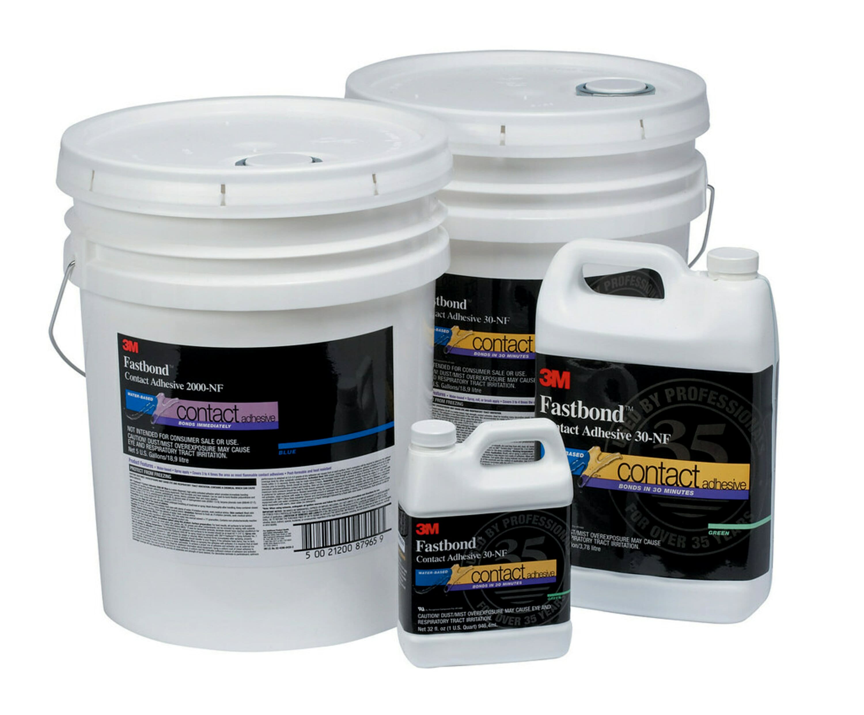 3M™ Fastbond™ Polychloroprene-based Emulsion Adhesive 2000NF, Clear, 19 L
