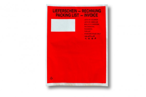 PP - Lieferscheintaschen C4, 320 x 250 mm / 310 x 240 mm, Lieferschein/Rechnung