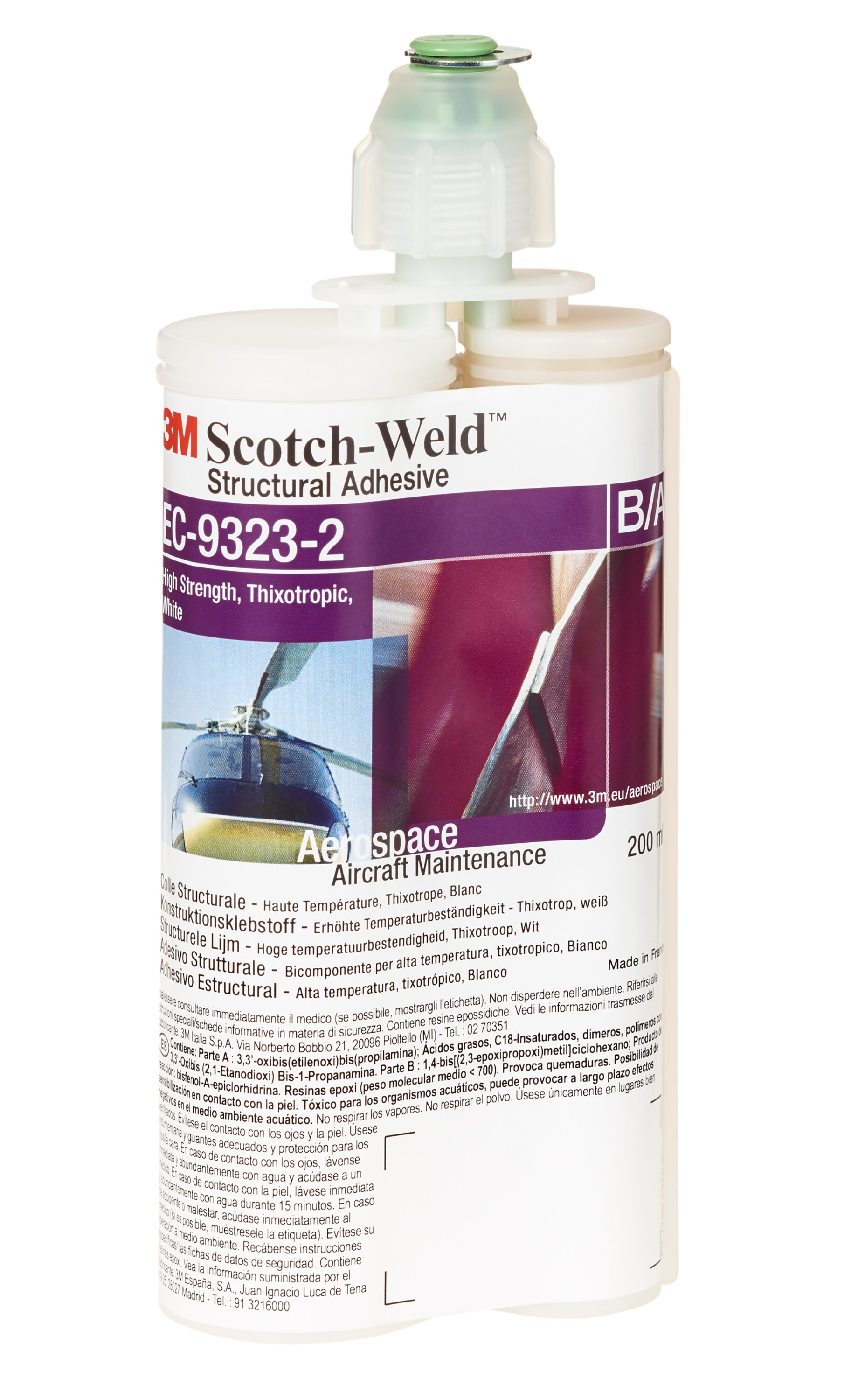 3M™ Scotch-Weld™ Structural Paste Adhesive EC-9323-2 B/A, White, 54 l