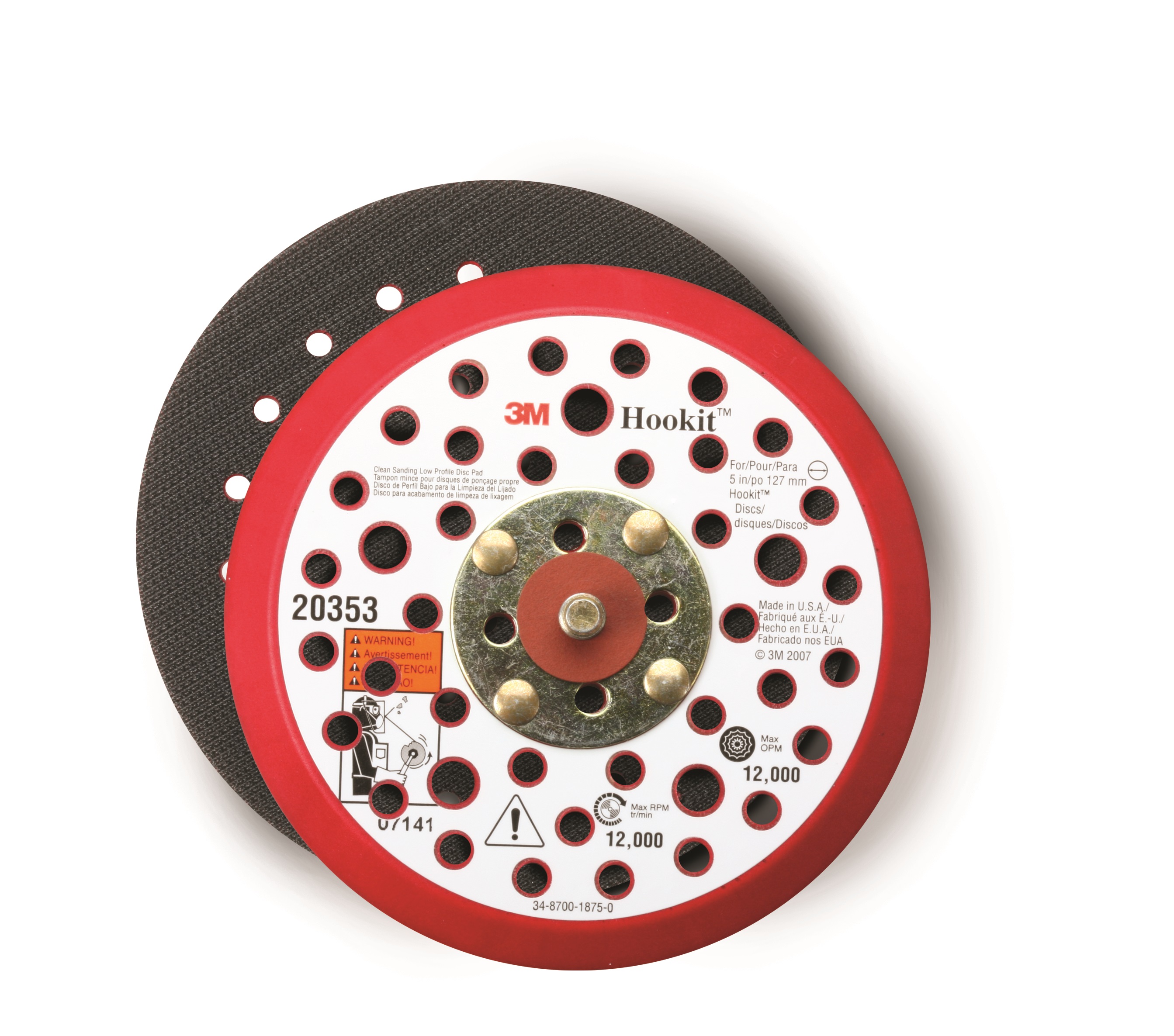 3M™ Hookit™ Stützteller, 127 mm x 15.9 mm, 15.9-279 mm Internal