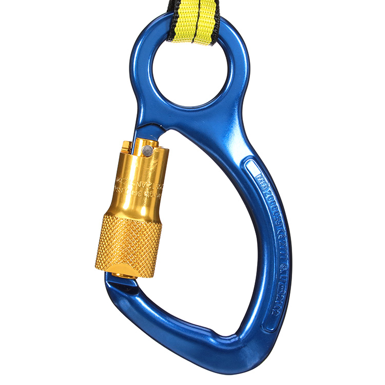 3M™ DBI-SALA® Self-locking carabiner with captive latch, 19 mm opening, aluminium, blue, 2000023