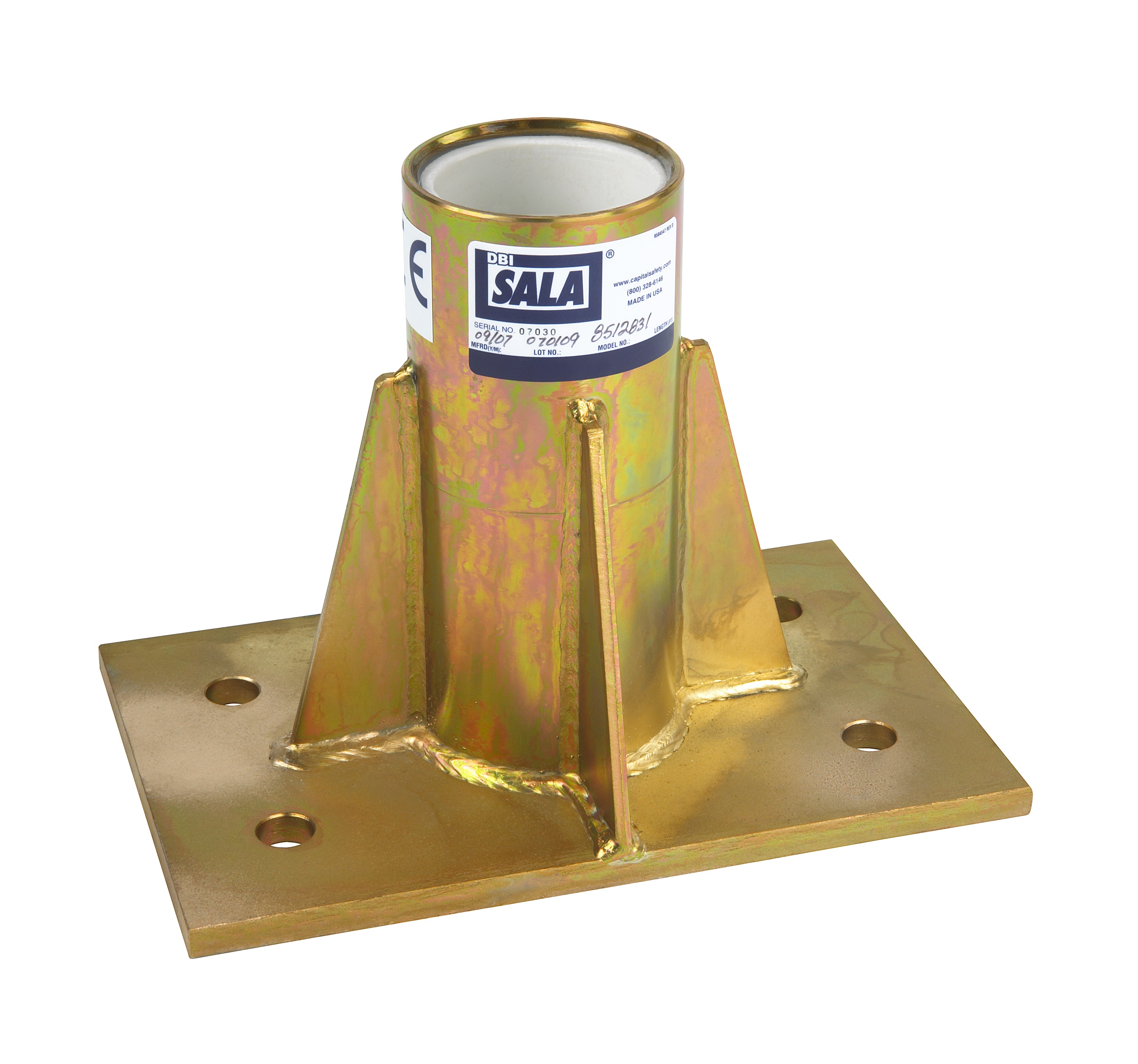 Base de bossoir 3M™ DBI-SALA® avec manchon monté au centre, 8512831