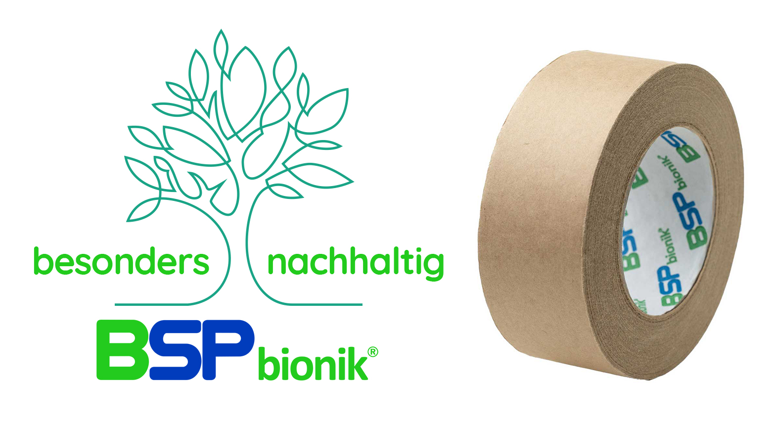 BSP bionik 170 Nassklebeband ohne Verstärkung 50mm x 100m braun