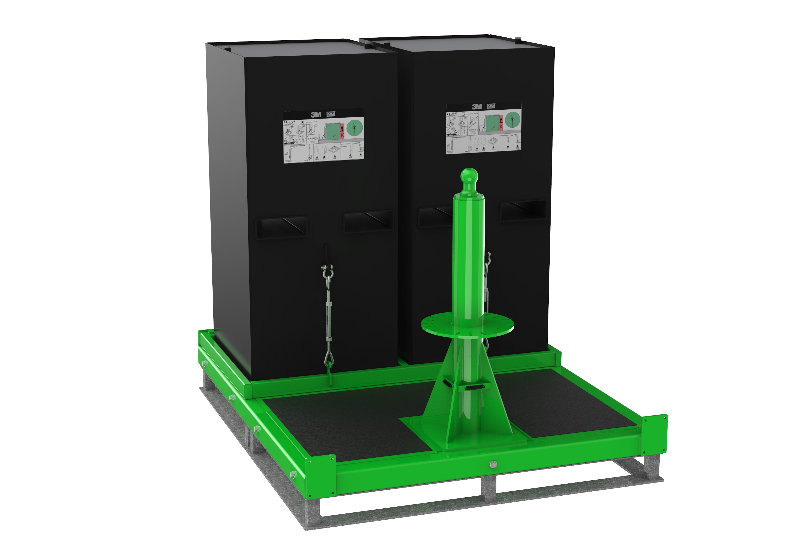 3M™ DBI-SALA® FlexiGuard™ M200 counterweight base for modular jib systems with factory-filled concrete, 2 users, 8530887