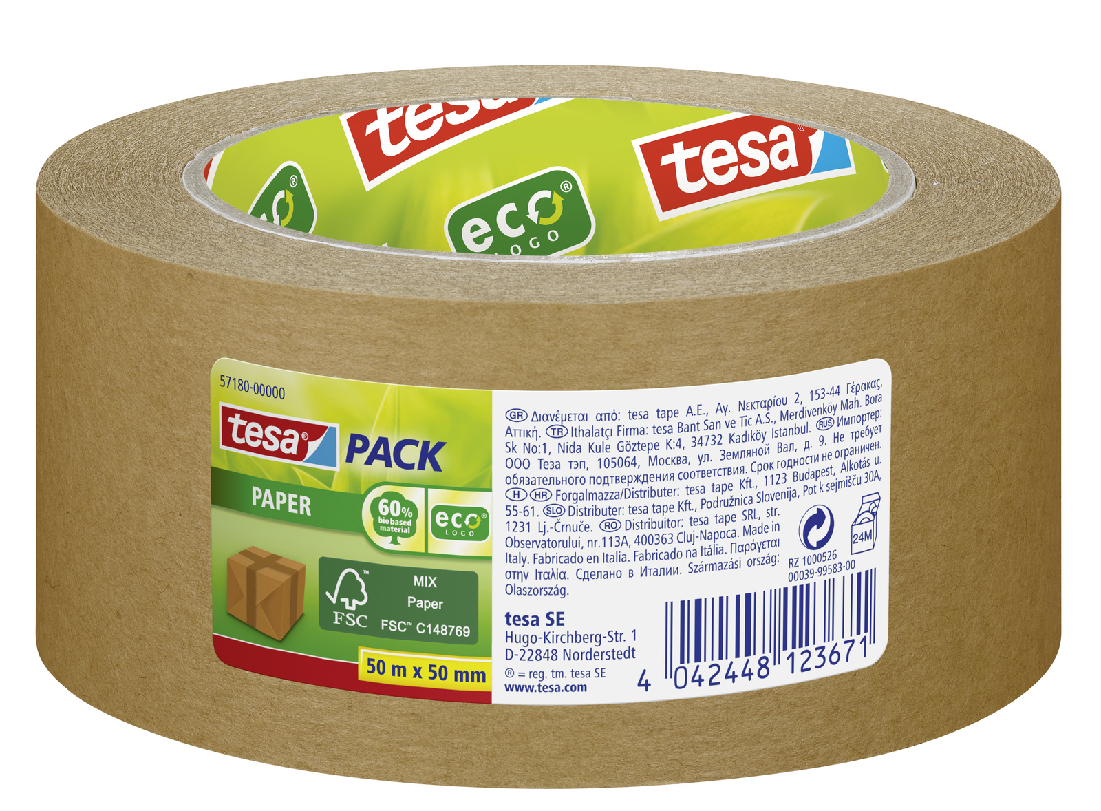 tesapack Paper FSC ecoLogo 50m x 50mm