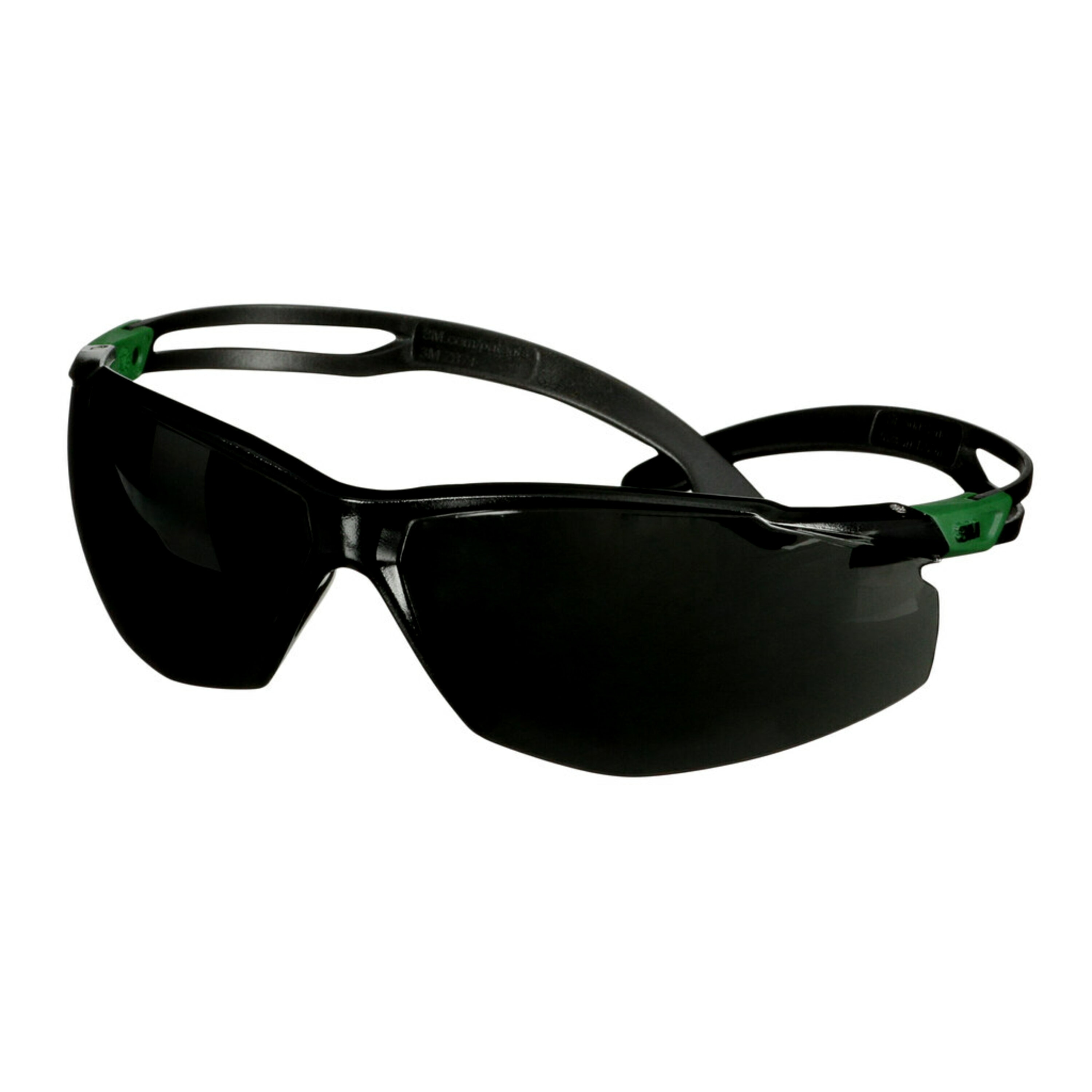 3M™ SecureFit™ 500 Schutzbrille, grün/schwarze Bügel, Antikratz-Beschichtung+ (K), graue Scheibe Schutzstufe IR 5.0, SF550ASP-GRN-EU, 20 pro Packung